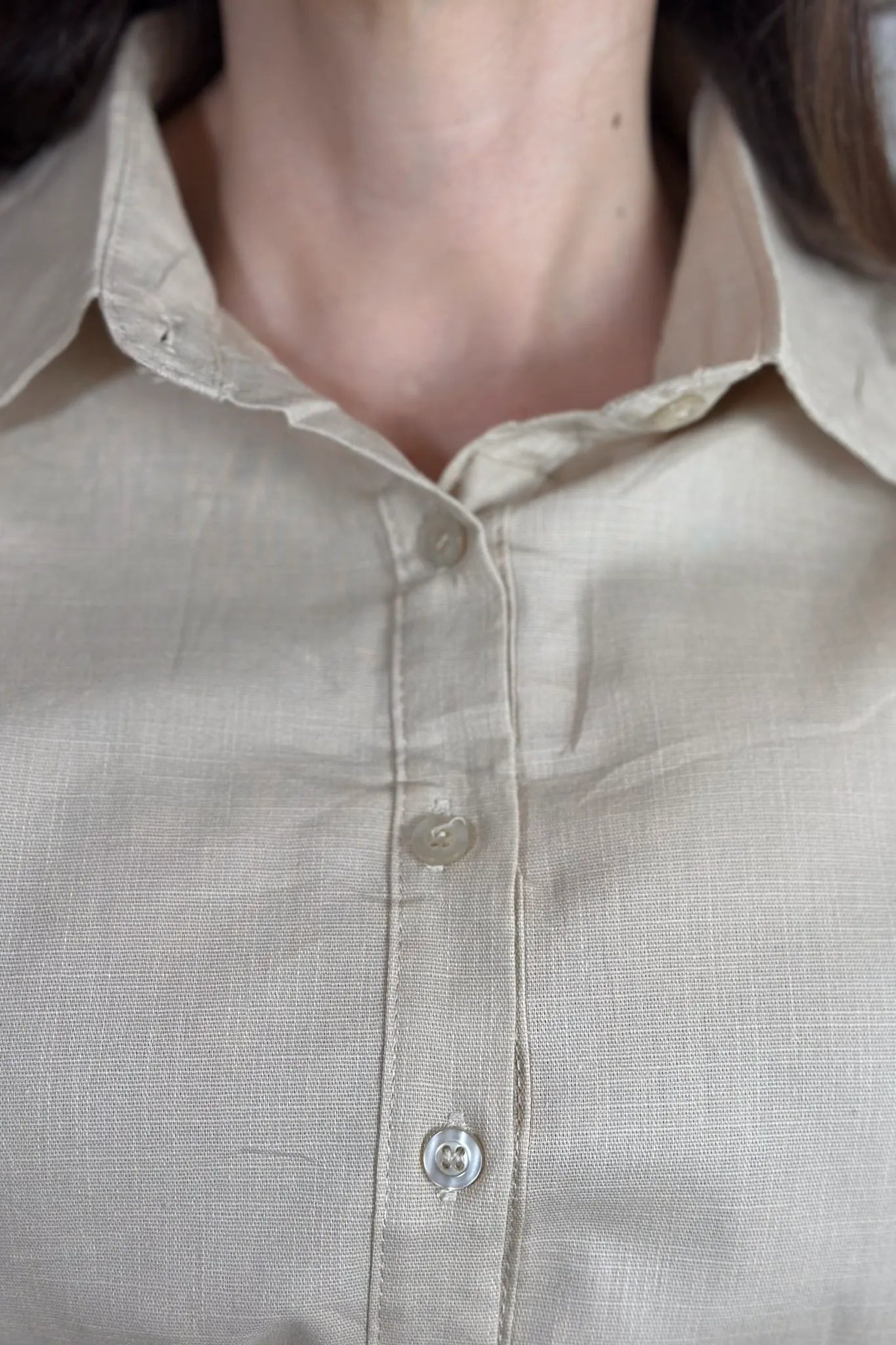 Camisa Manga Longa Cotton Premium Marisa Creme