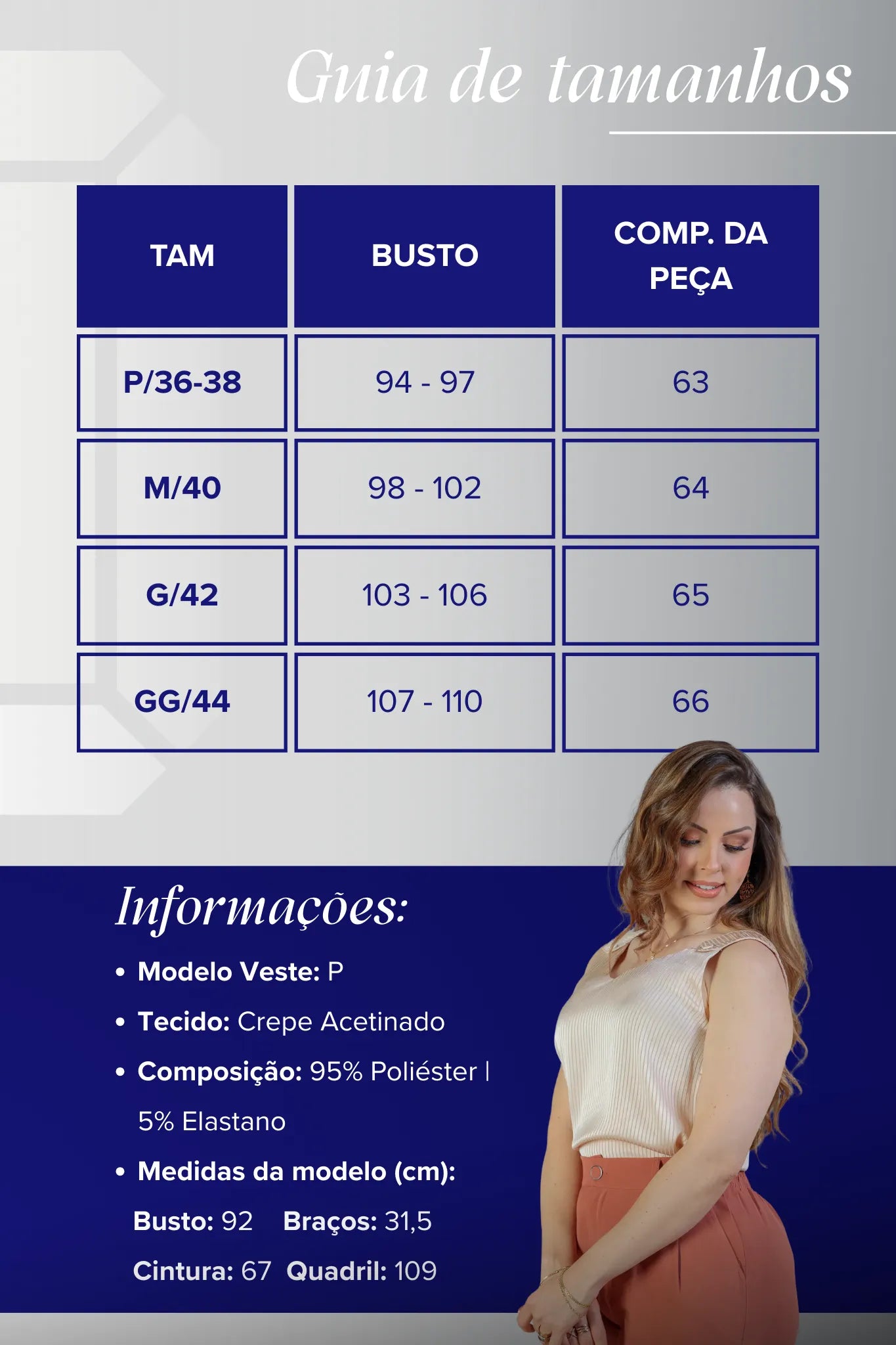 Blusa Regata Detalhe Alça Botão Crepe Acetinado Jade Rose