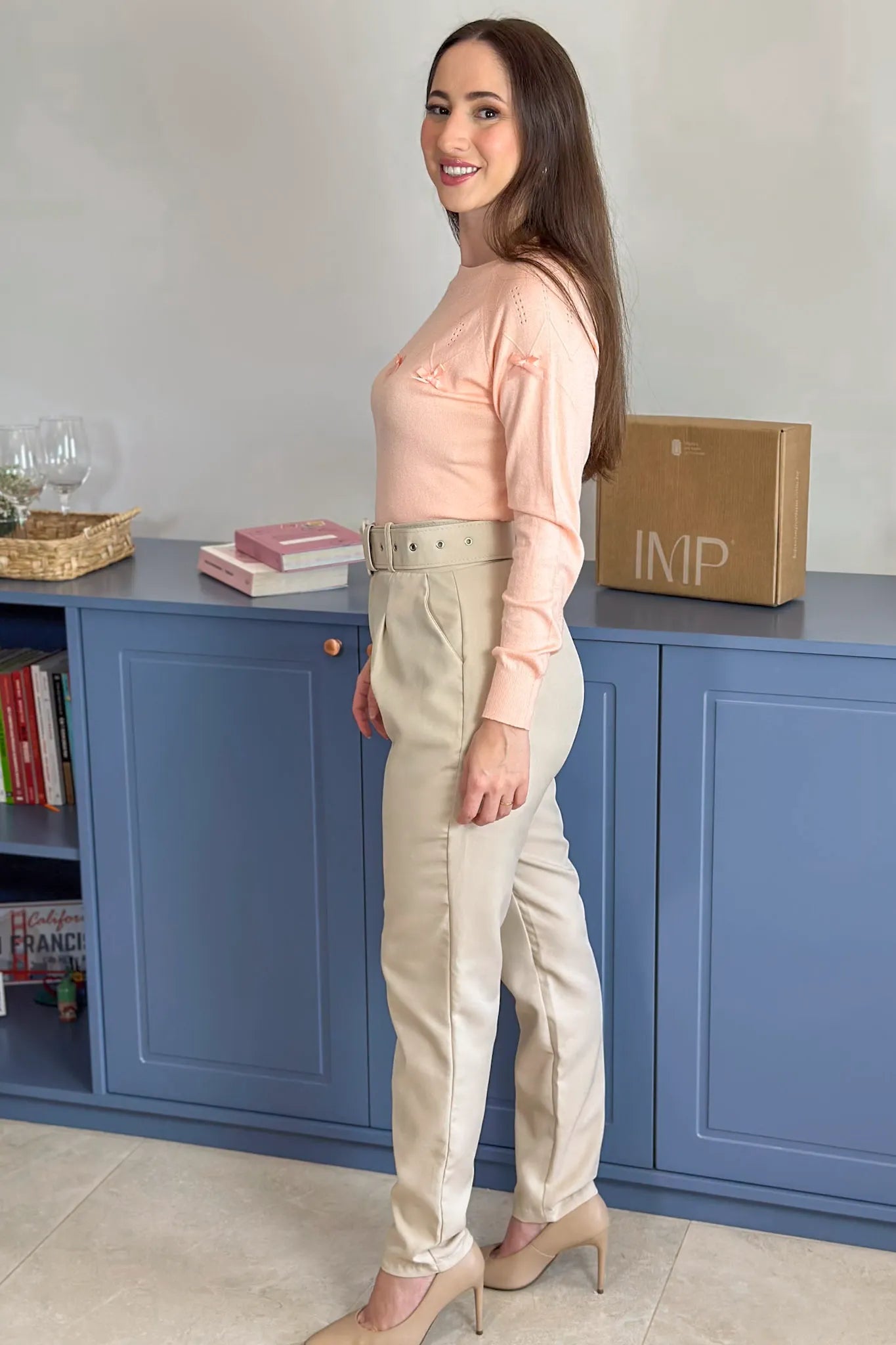 Blusa Manga Longa Em Tricot Cotton Ágata Rosa Claro