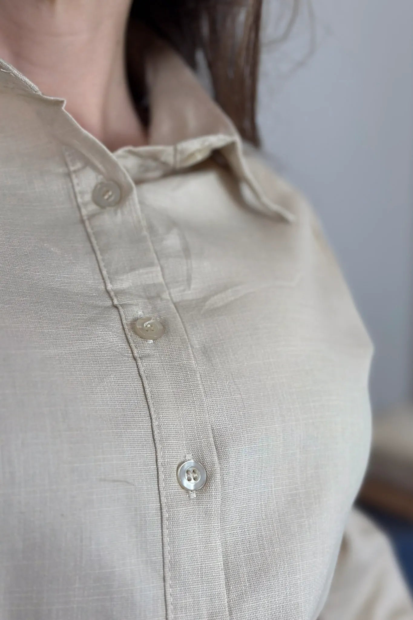 Camisa Manga Longa Cotton Premium Marisa Creme