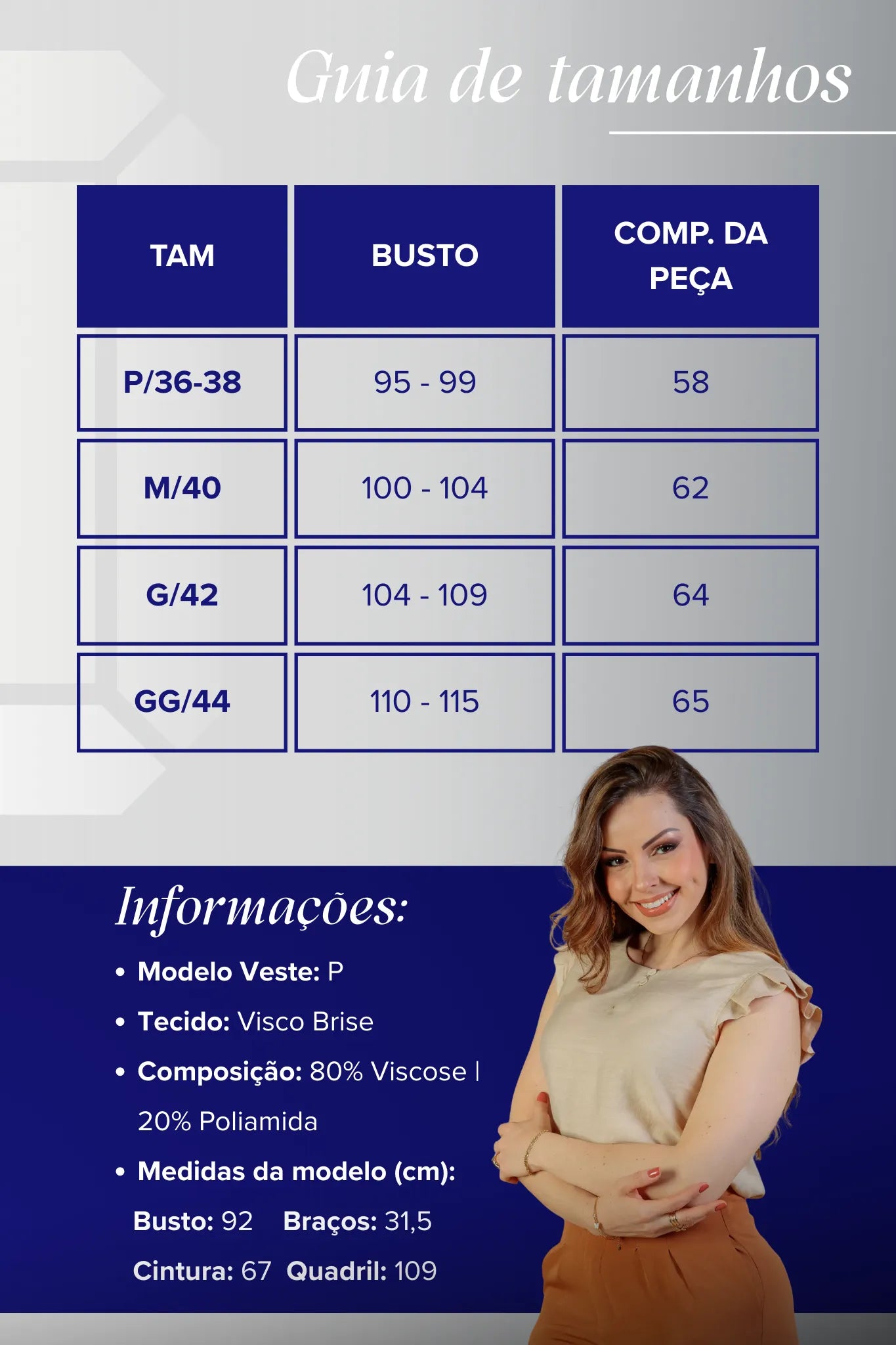Blusa Babados Manga Detalhe Botão Visco Brise Yara Bege