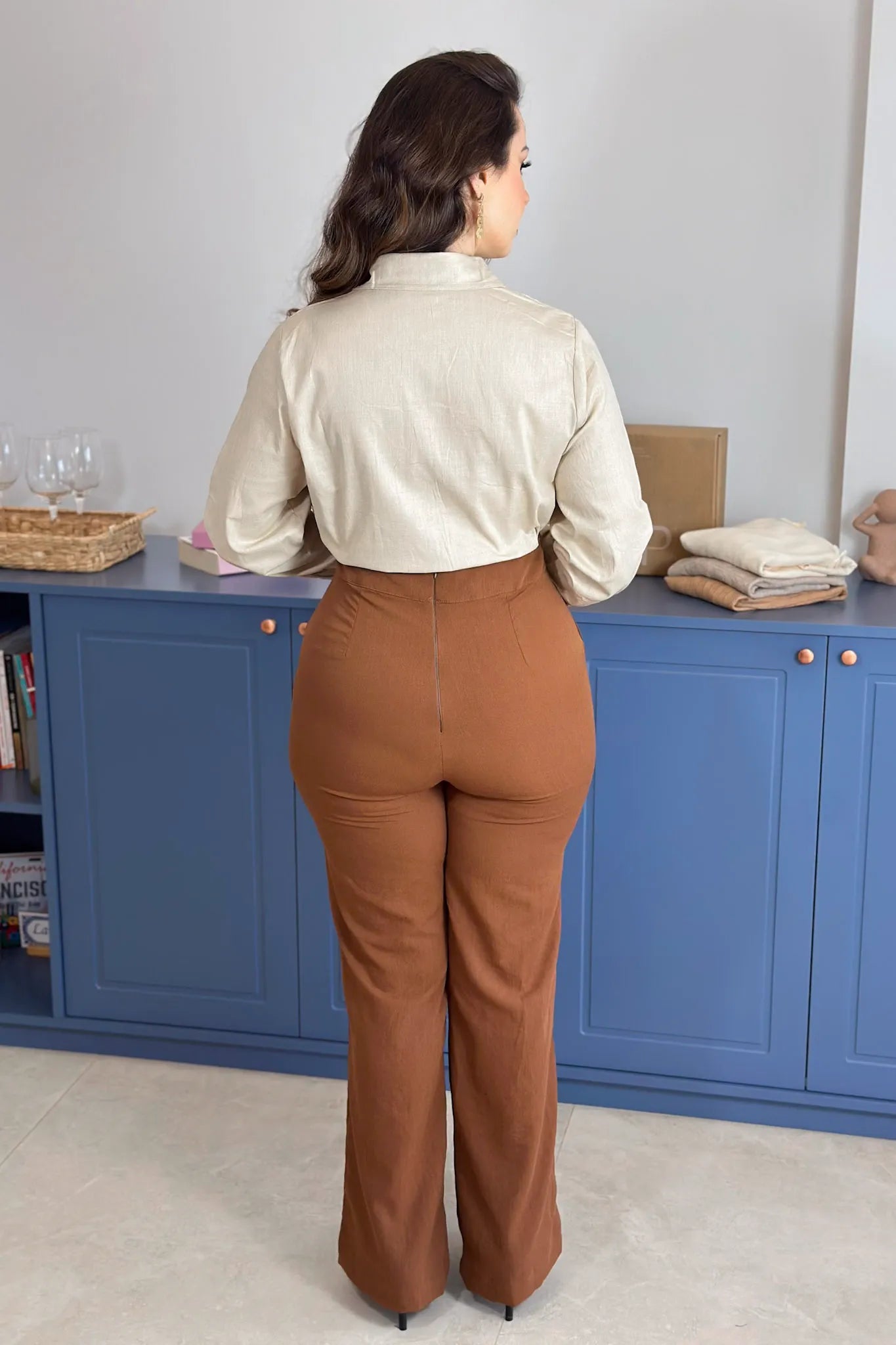 Camisa Manga Longa Cotton Premium Marisa Creme