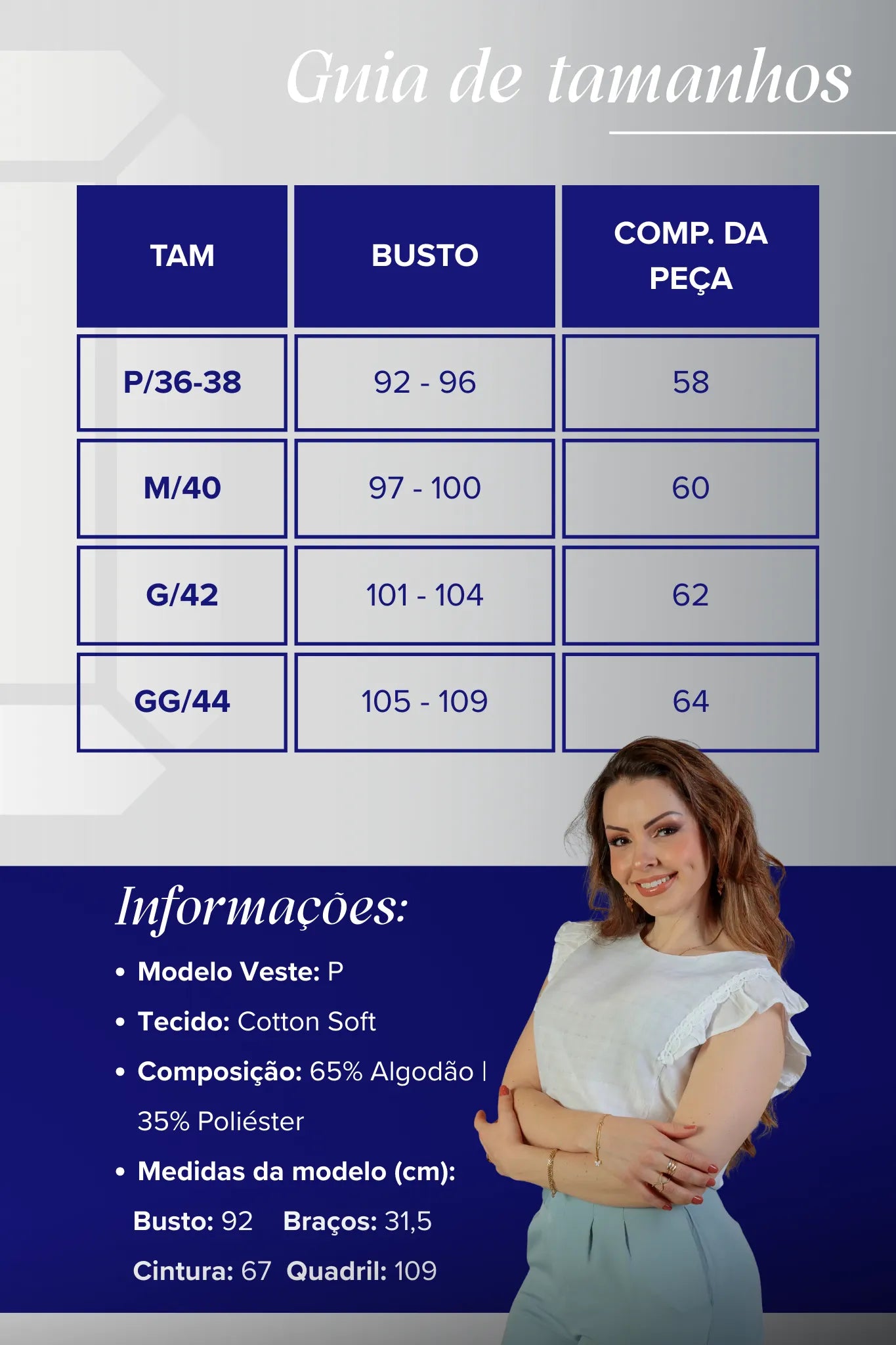 Blusa Detalhe Bordado Manga Soft Cotton Selena Branca