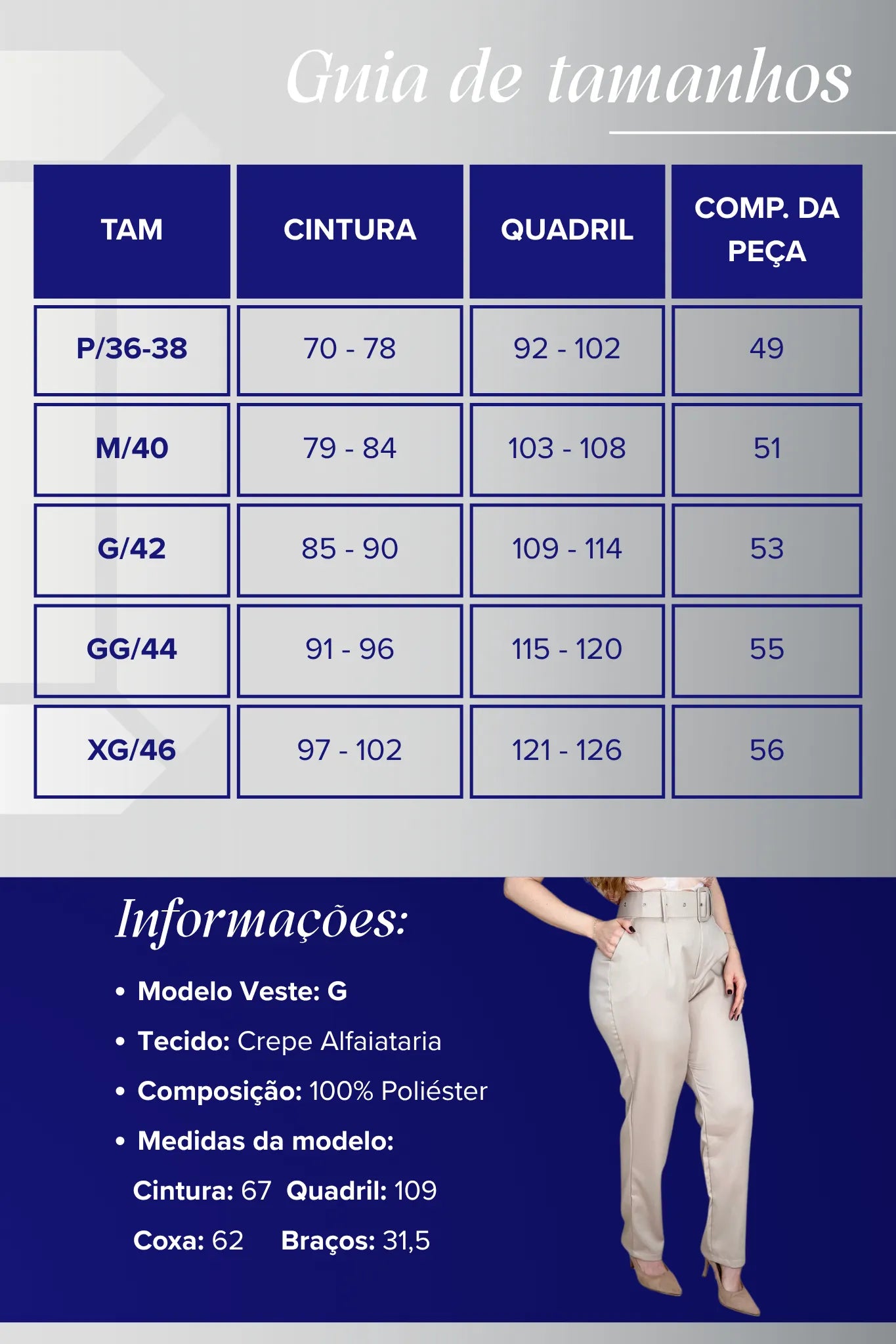Calça Cenoura Cinto Encapado Bege