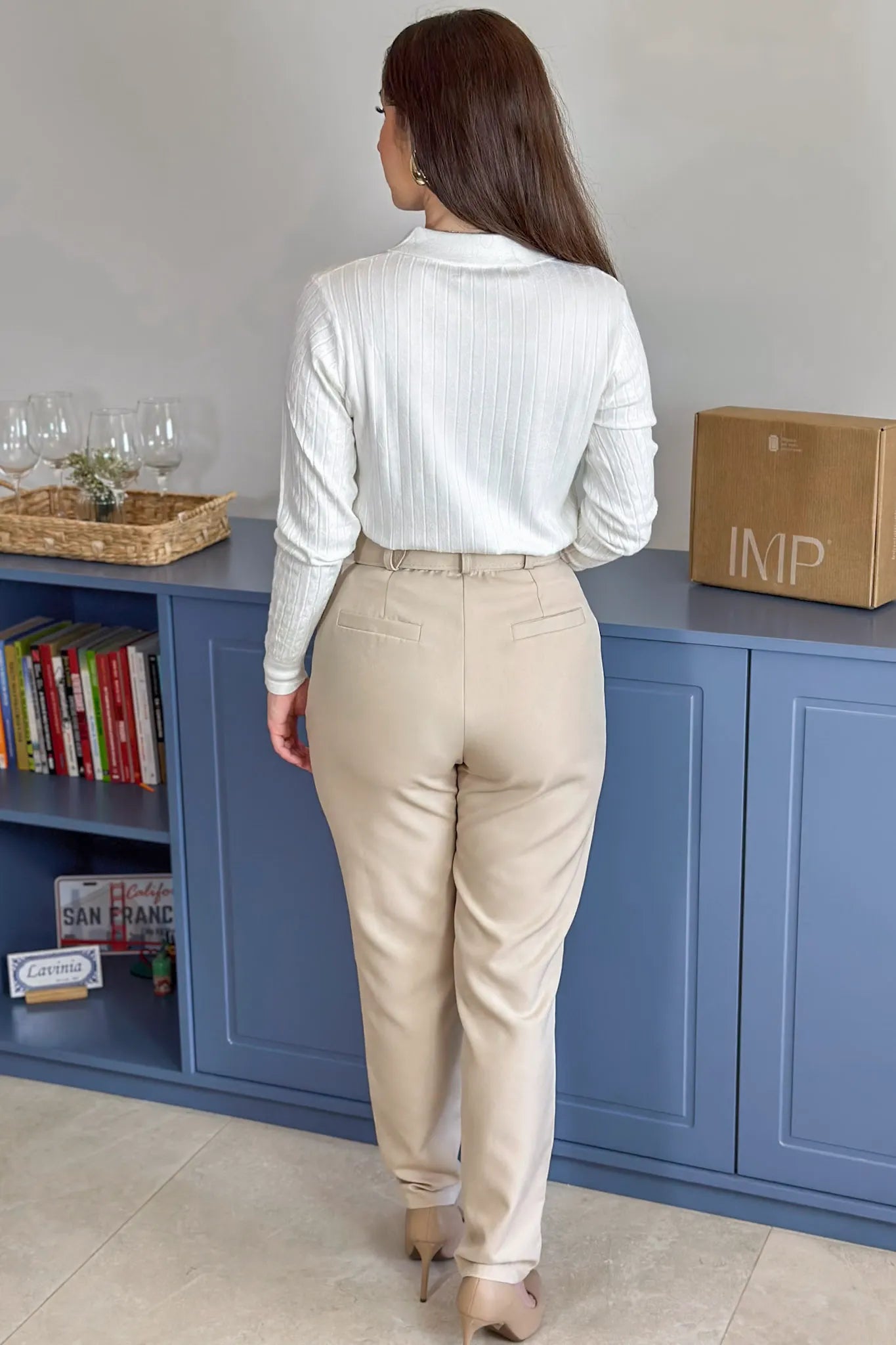 Blusa Manga Longa Em Tricot Cotton Antonella Branco