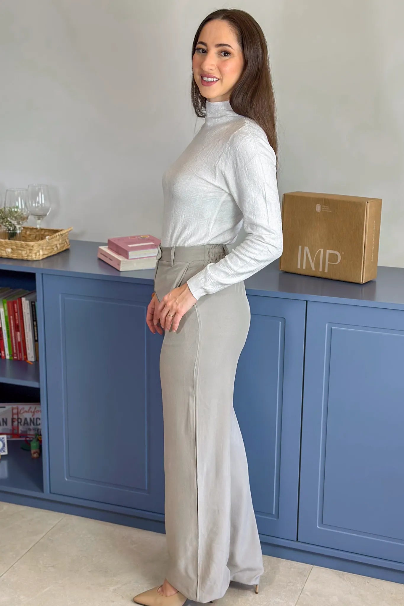 Blusa Manga Longa Em Tricot Cotton Margaret Branco