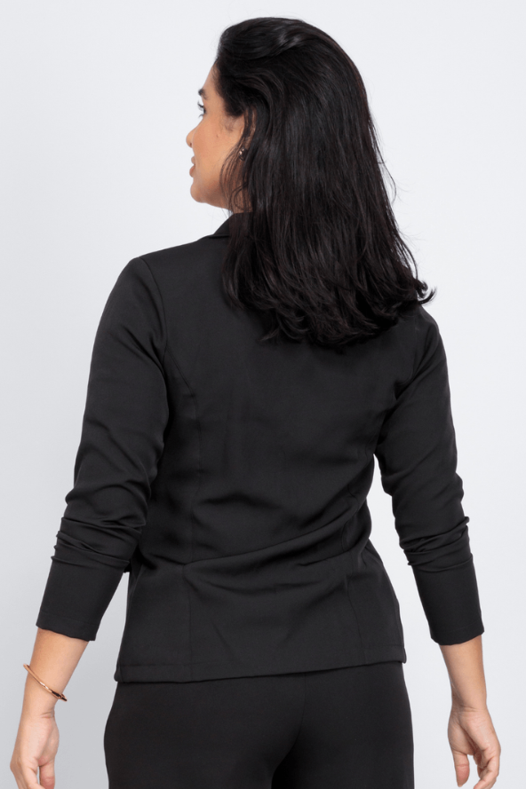 Blazer Detalhe Botão Leticia Preto