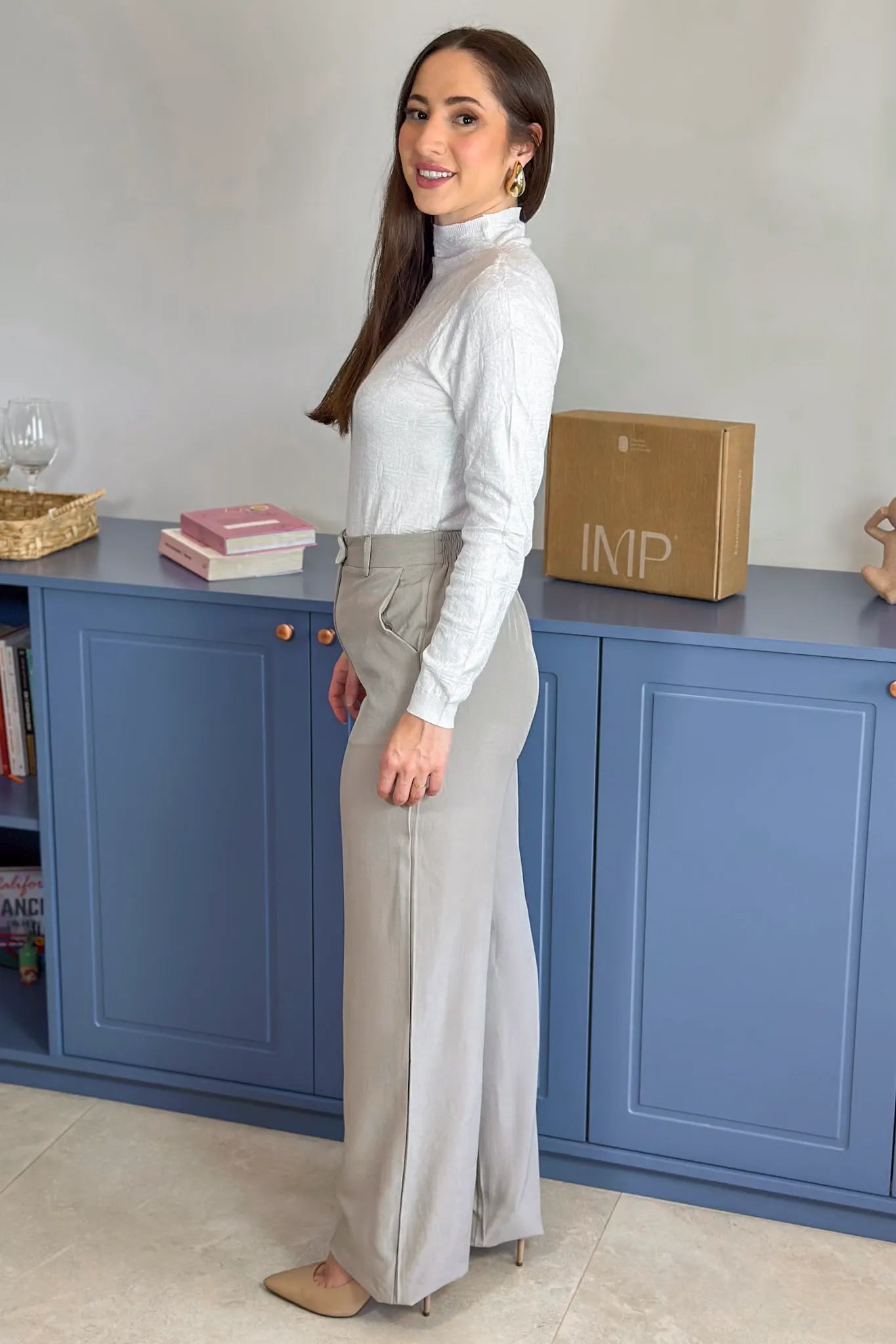 Blusa Manga Longa Em Tricot Cotton Margaret Branco