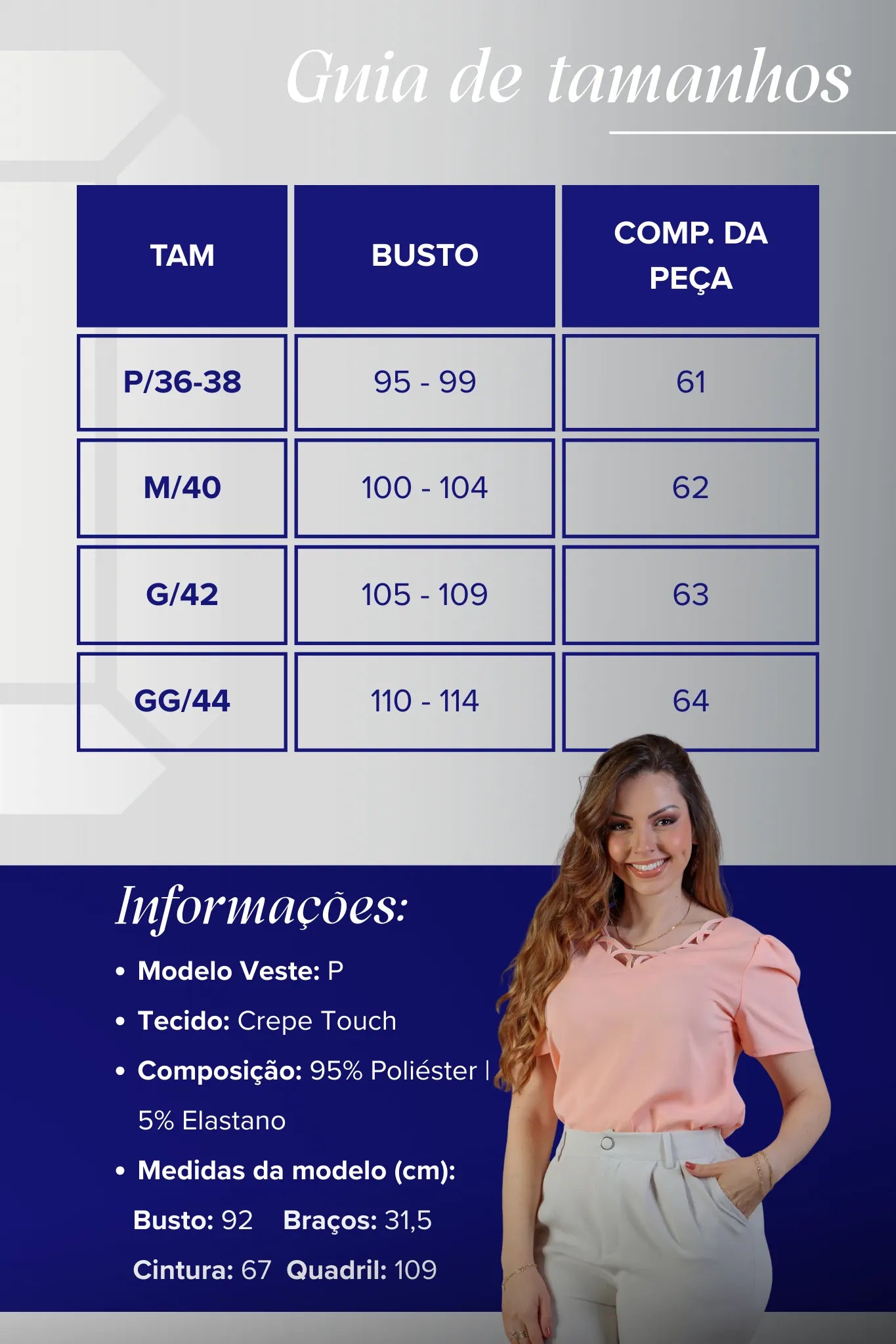 Blusa Manga Curta Detalhe Decote Crepe Touch Carolina Rosa