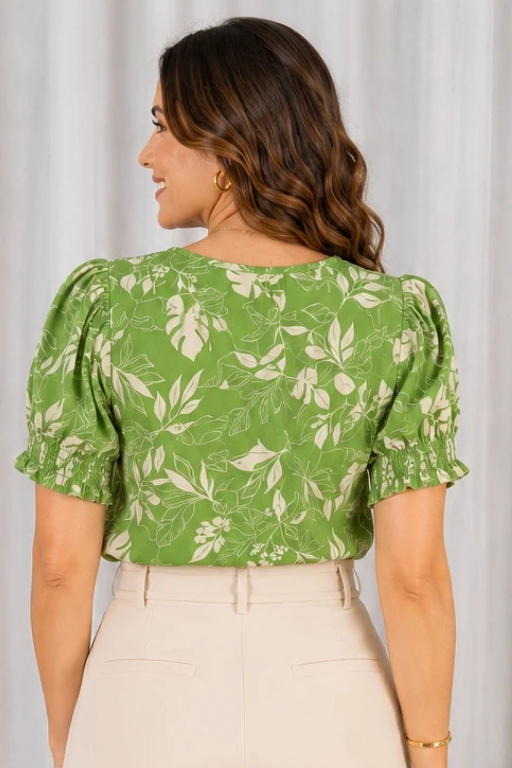 Blusa Crepe Classic que Não Amassa Joana Verde