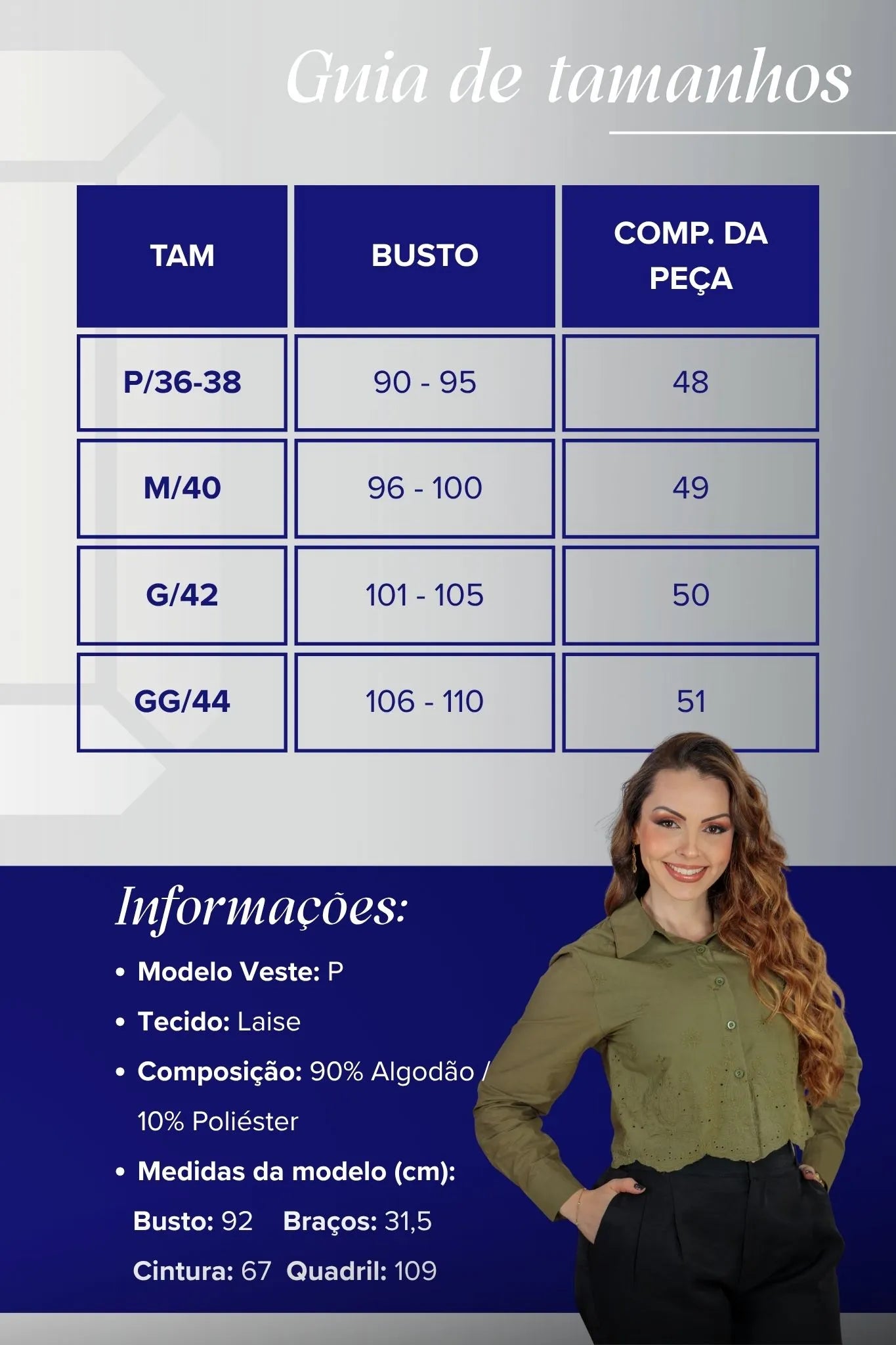 Camisa Em Laise Roseli Verde Militar