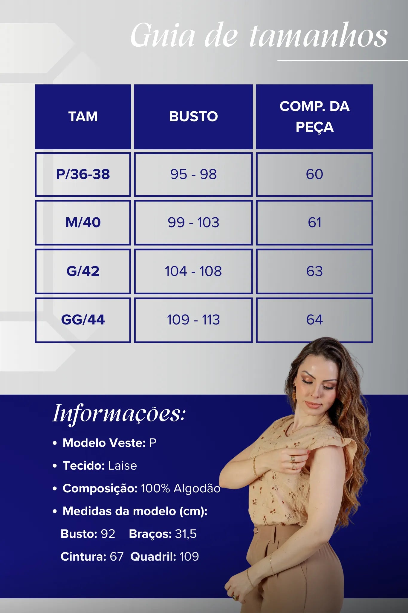 Blusa Regata Em Algodão Textura Bordada Laise Suzy Bege