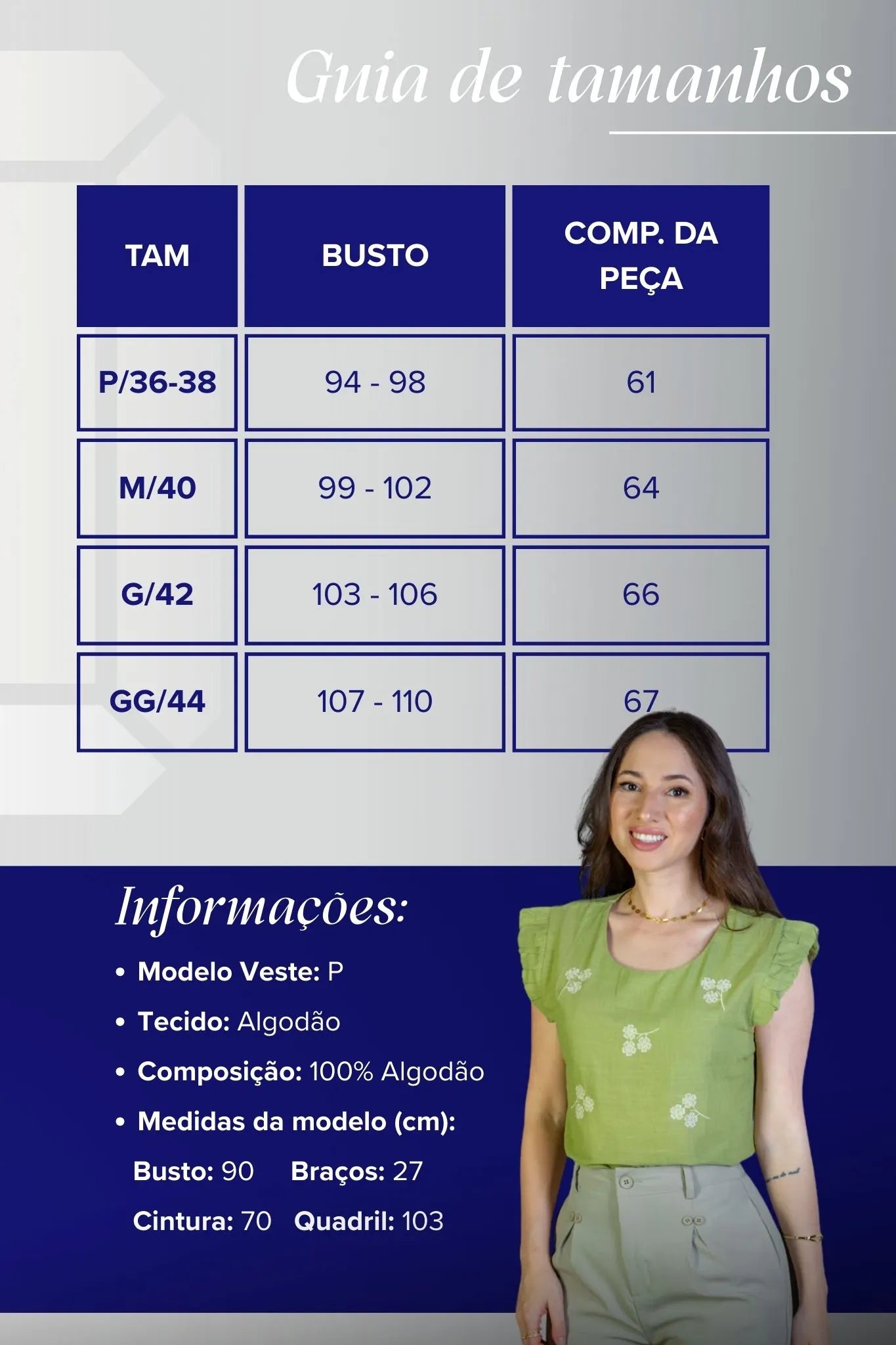 Blusa Manga Curta Em Algodão Textura Laise Michelle Verde