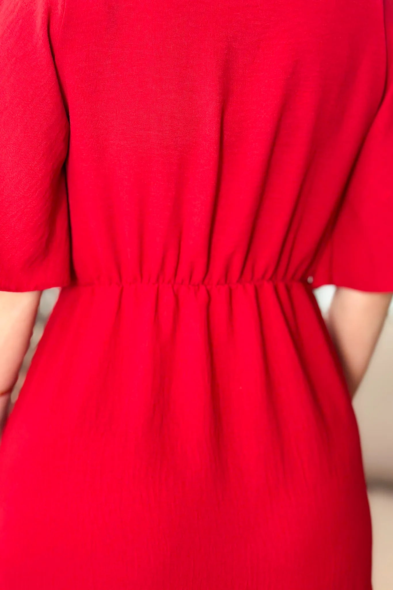 Vestido Longo Duna Decote "V" Melina Vermelho