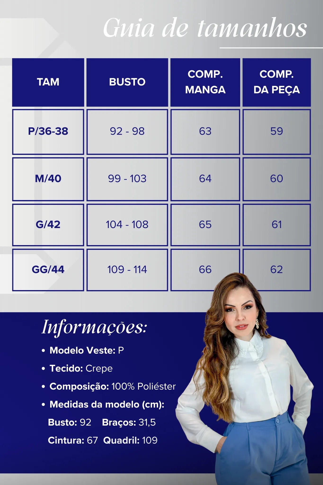 Camisa Manga Longa Detalhe Bordado Gola Clara Branca