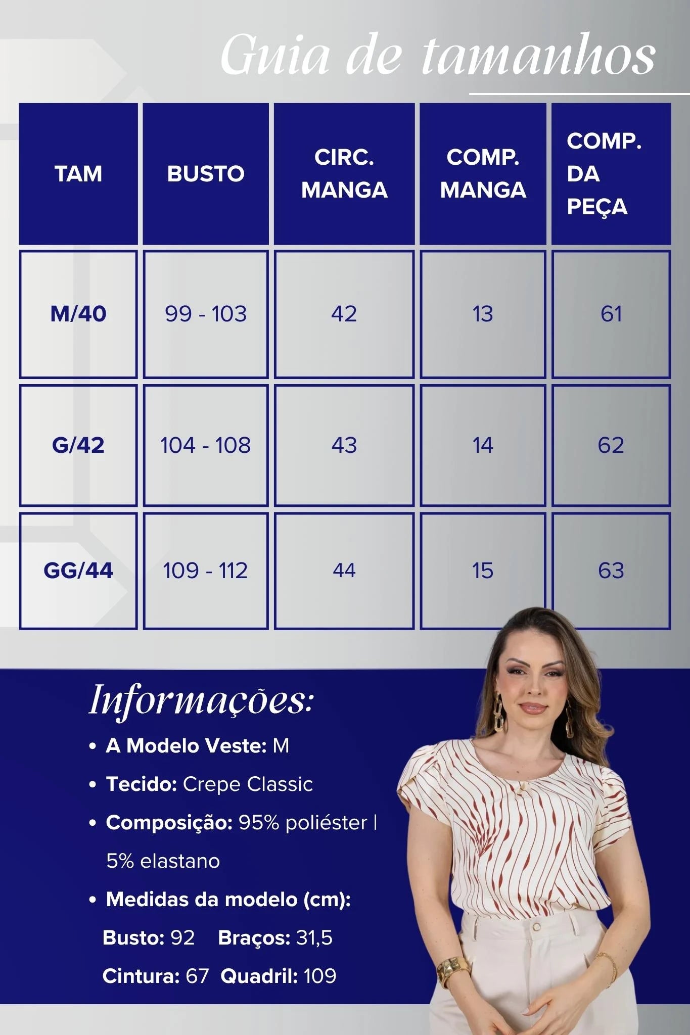 Blusa Manga Curta Transpassada em Crepe Classic Estampada Alana Vermelha