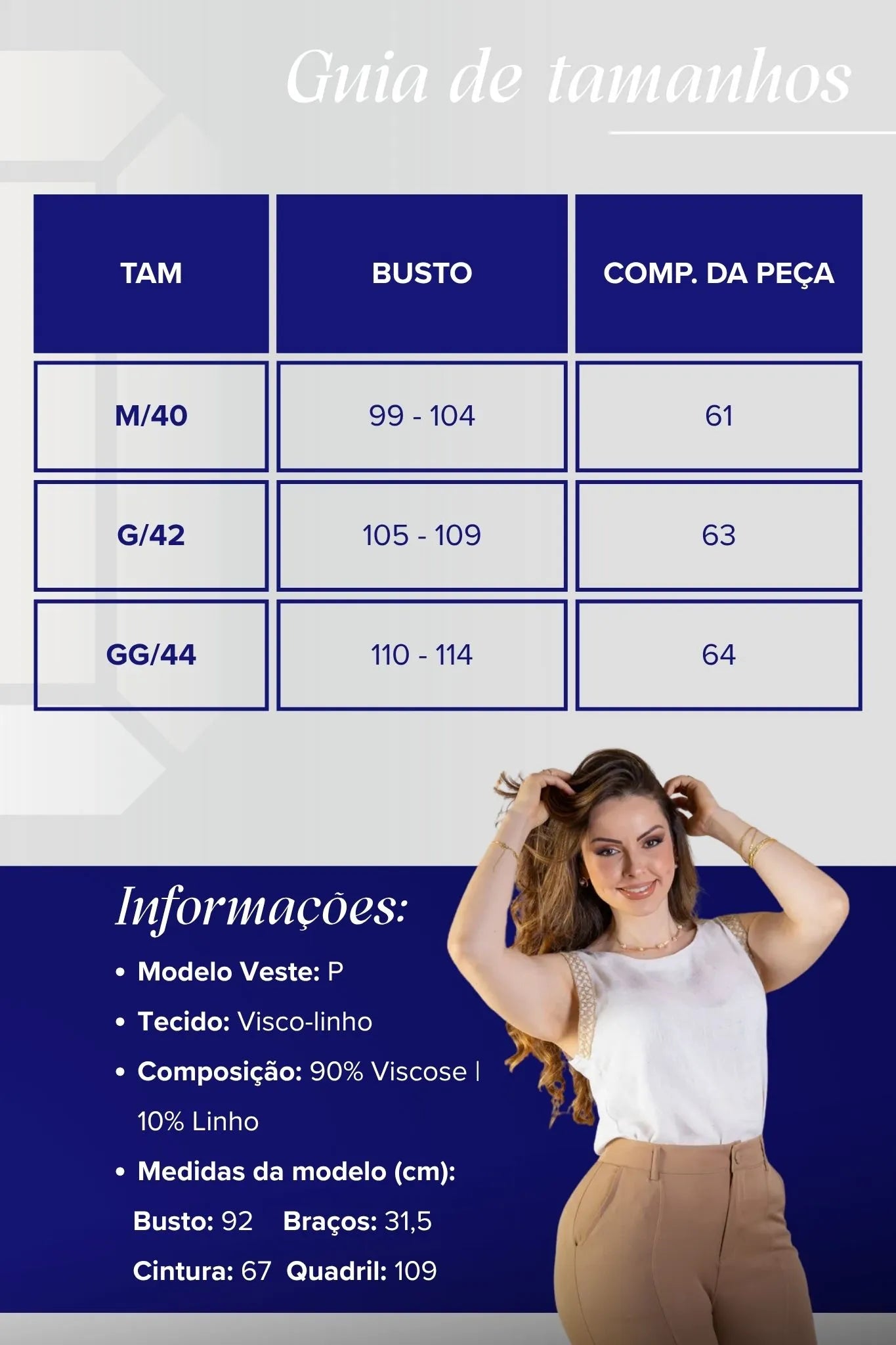 Blusa Regata Detalhe Bordado Visco-linho Ana Maria Braga Off white