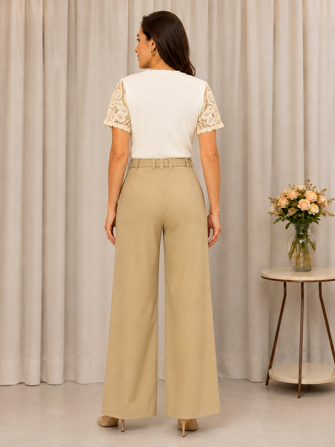 Blusa Cotton Lycra com Manga em Crochê Leonor Branca