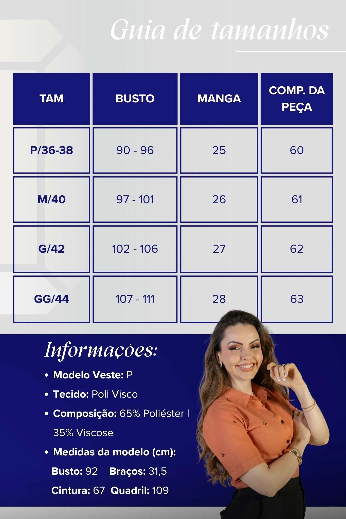 Camisa Manga Curta Bordada Poli Visco Bruna Terracota