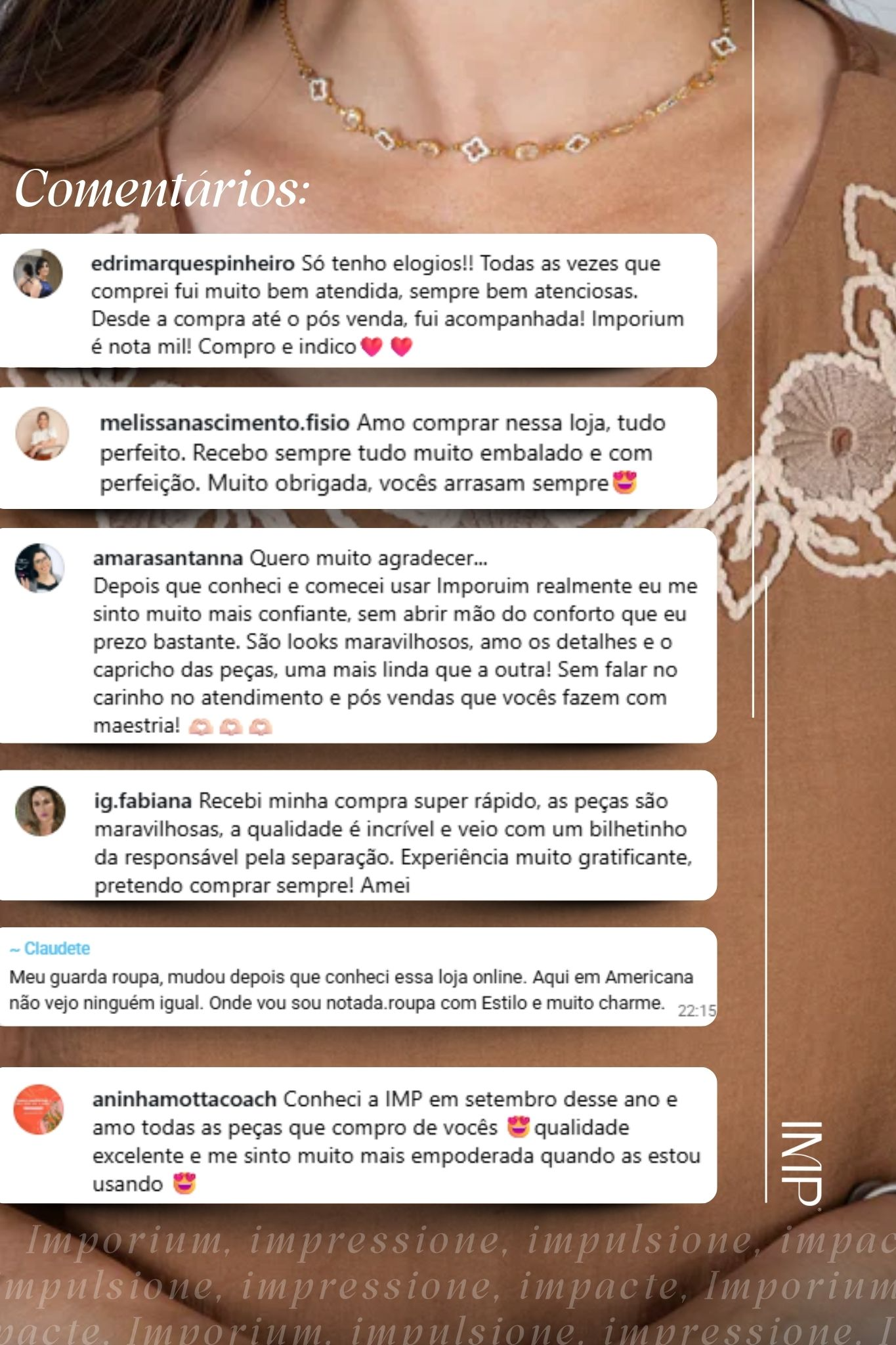 Blusa Manga Curta com Detalhes Bordados Colo Visco Brise Camila Marrom