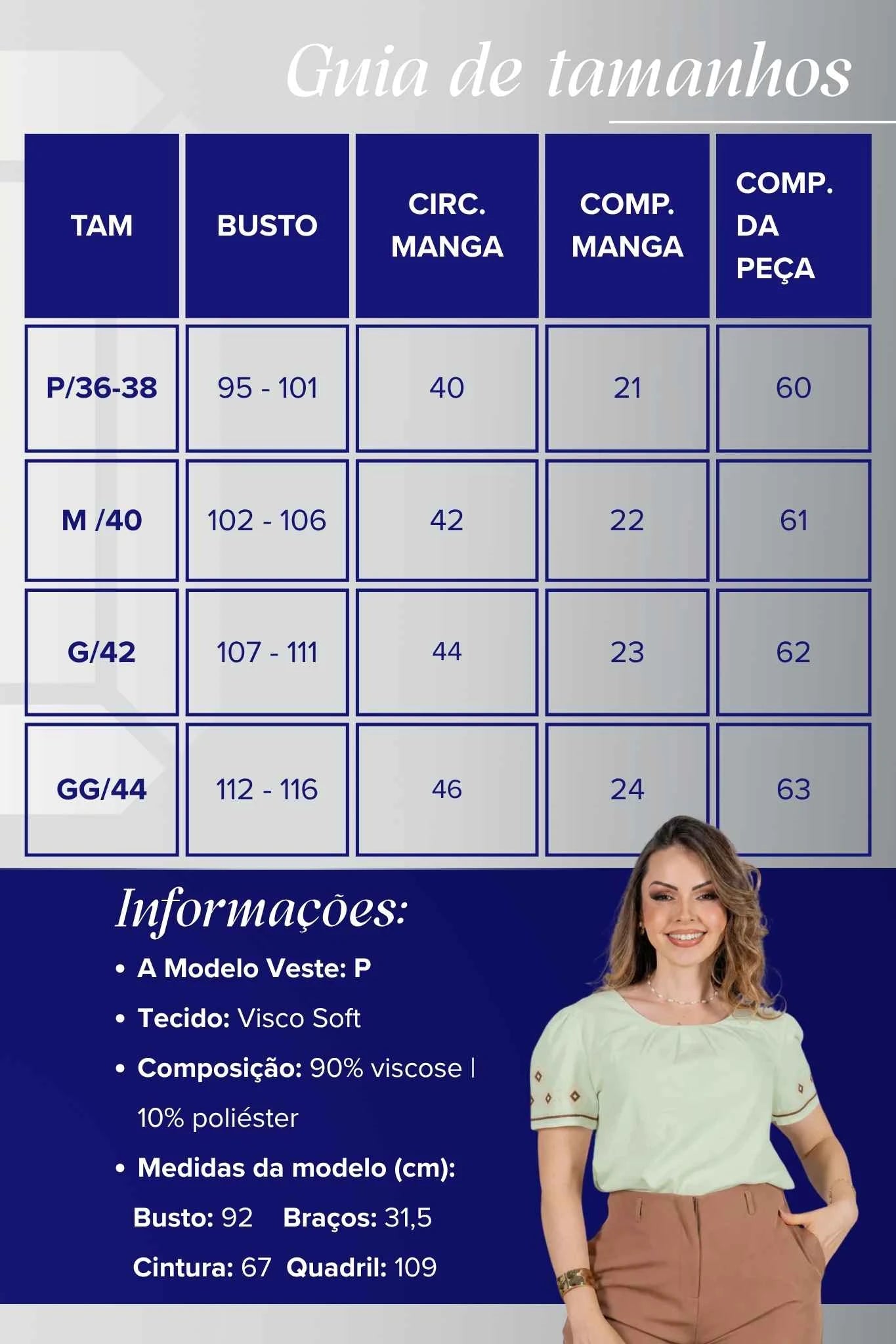Blusa Manga Curta em Visco Soft com Bordado Geométrico e Colo em Pregas Cássia Branca
