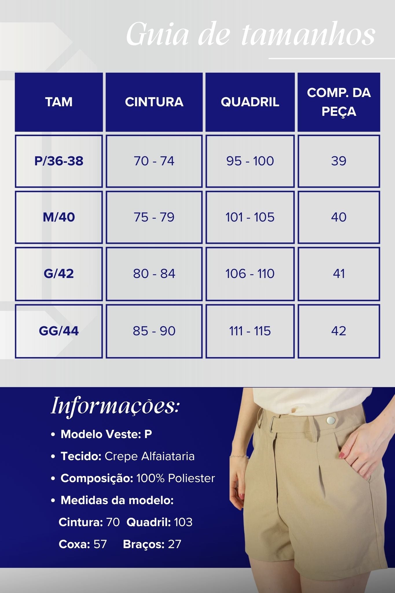 Shorts Detalhe Cós Assimétrico Alfaiataria Catarina Bege