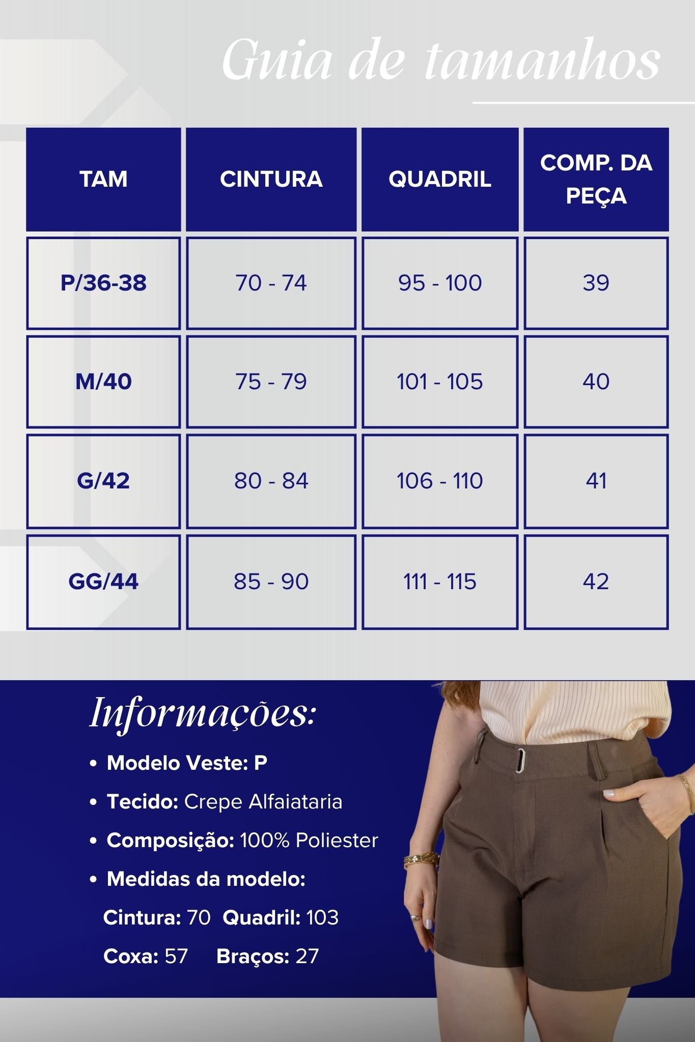 Shorts Detalhe Cós Assimétrico Alfaiataria Catarina Marrom