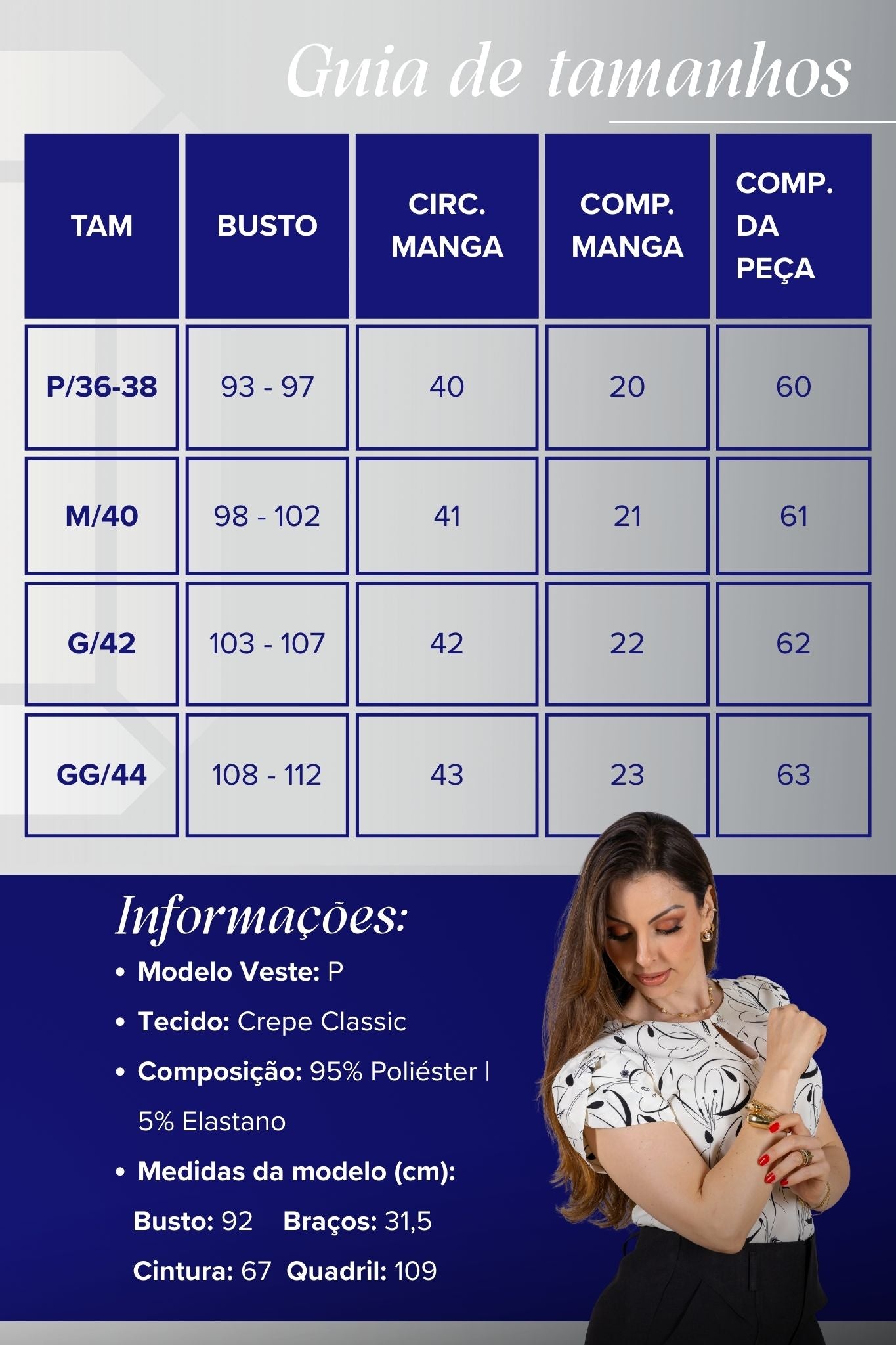 Blusa Manga Curta Transpassada Celina Estampada Preta