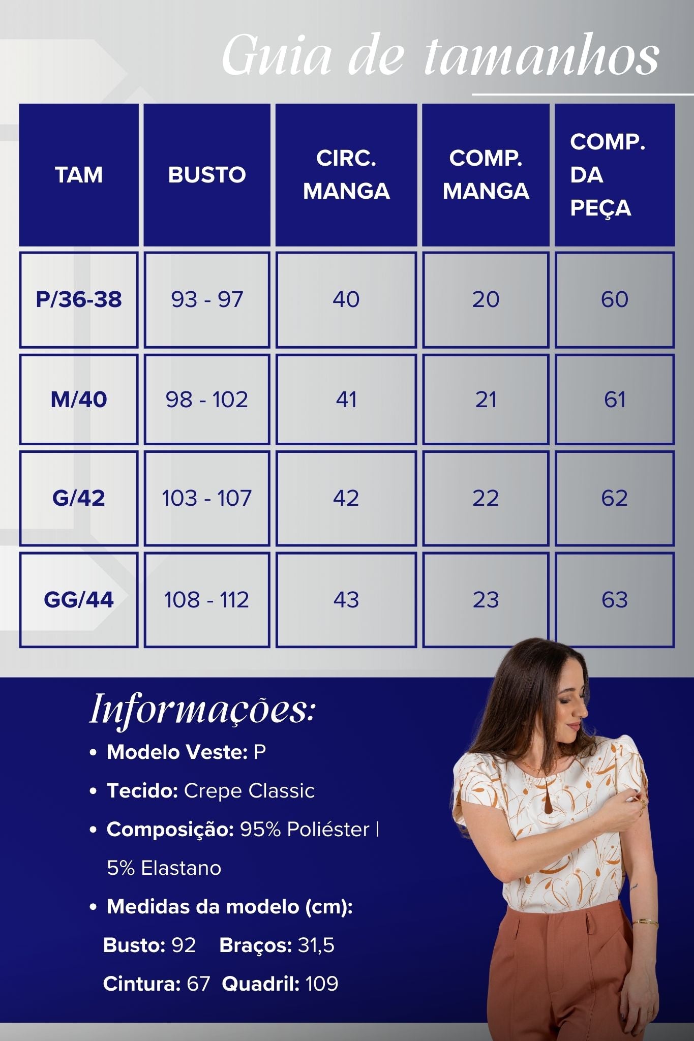 Blusa Manga Curta Transpassada Celina Estampada Marrom