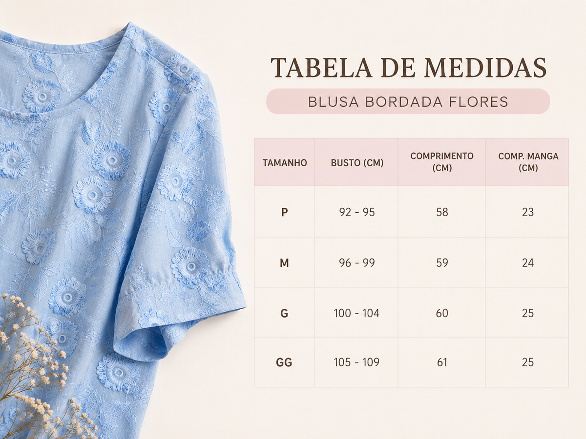 Blusa Laise Delicada Amara Azul