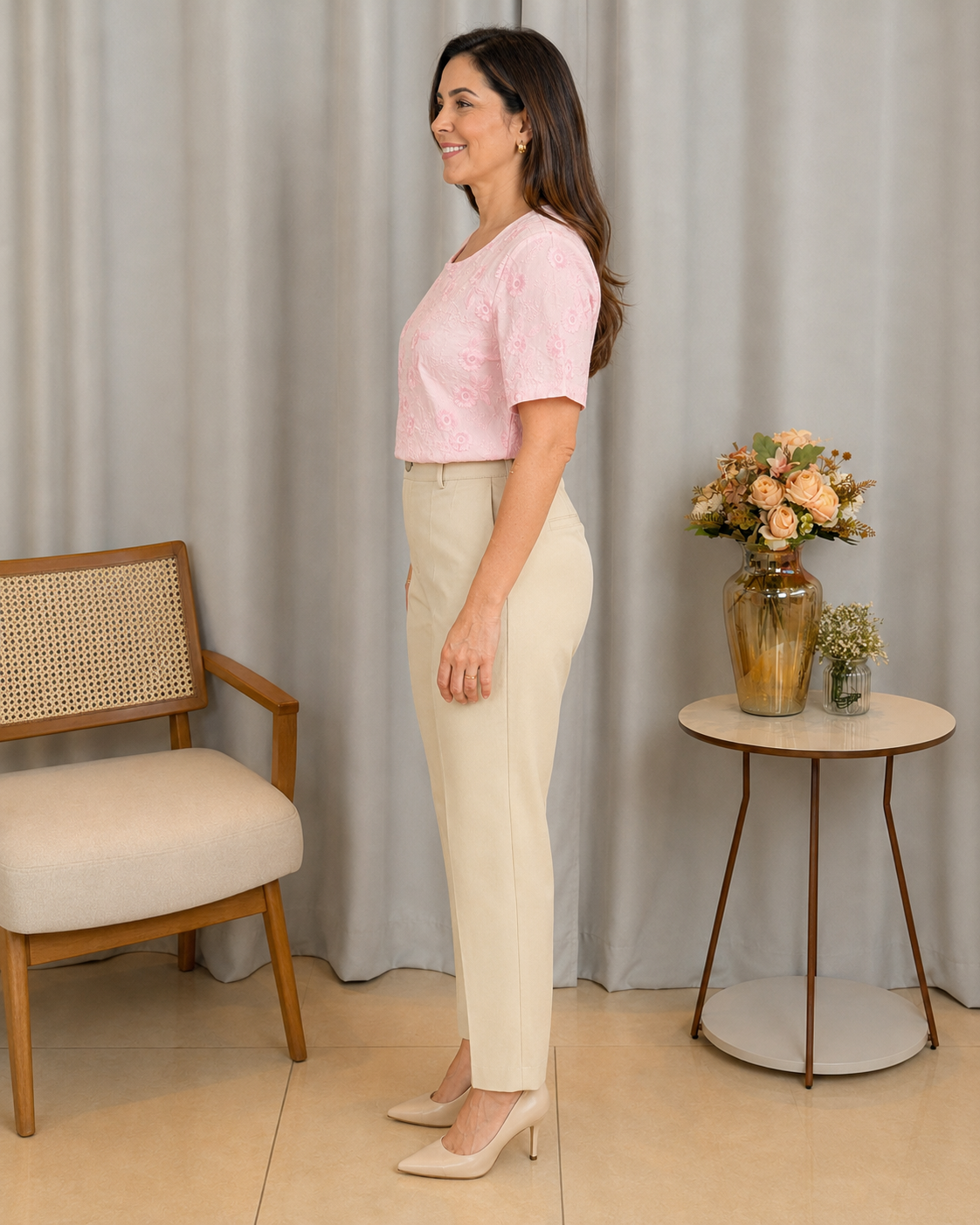 Blusa Laise Delicada Amara Rosa