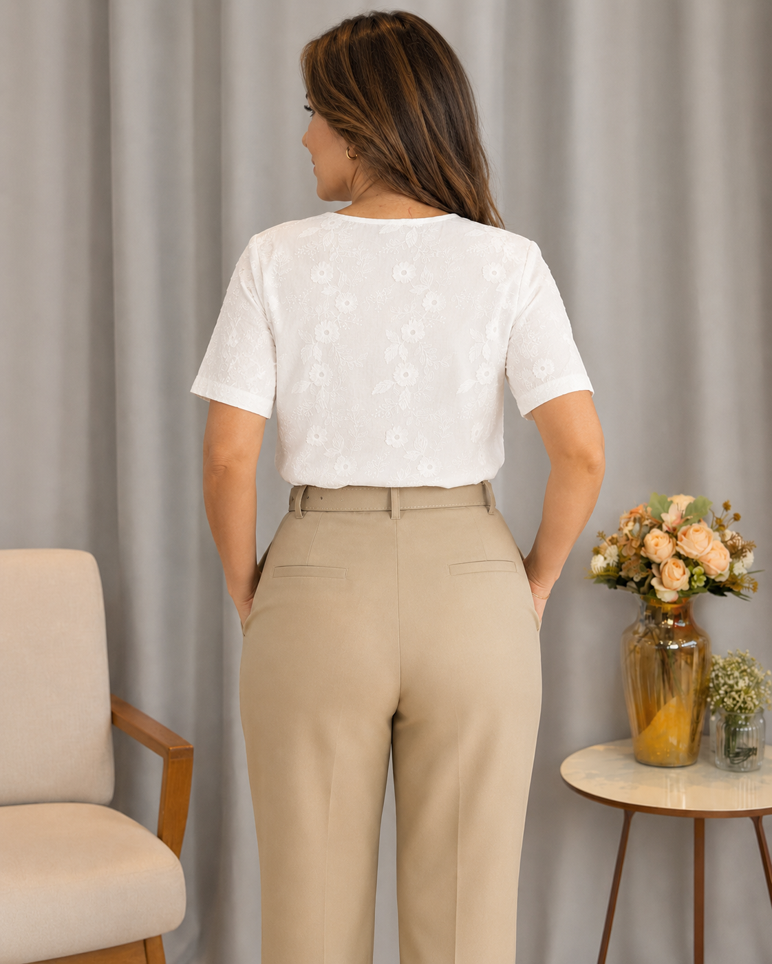 Blusa Laise Delicada Amara Branca