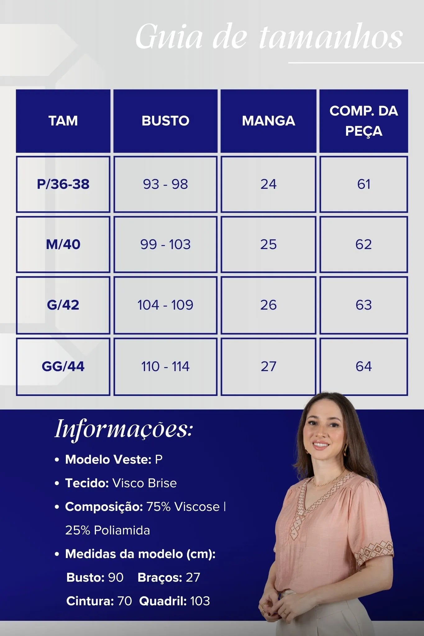 Blusa Manga Curta Detalhe Decote "V" Bordada Visco Brise Clarice Rosa