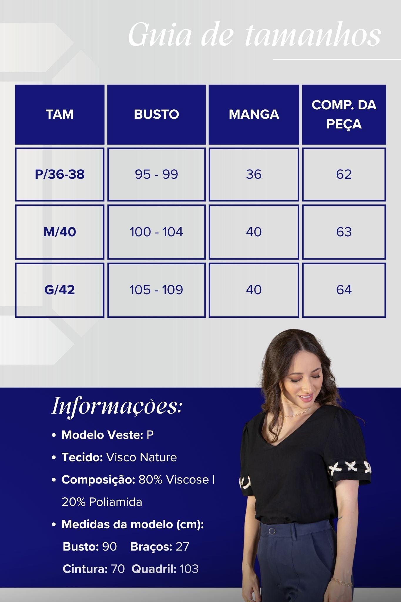 Blusa Manga Curta Detalhe Trançado Visco Nature Dira Paes Preta
