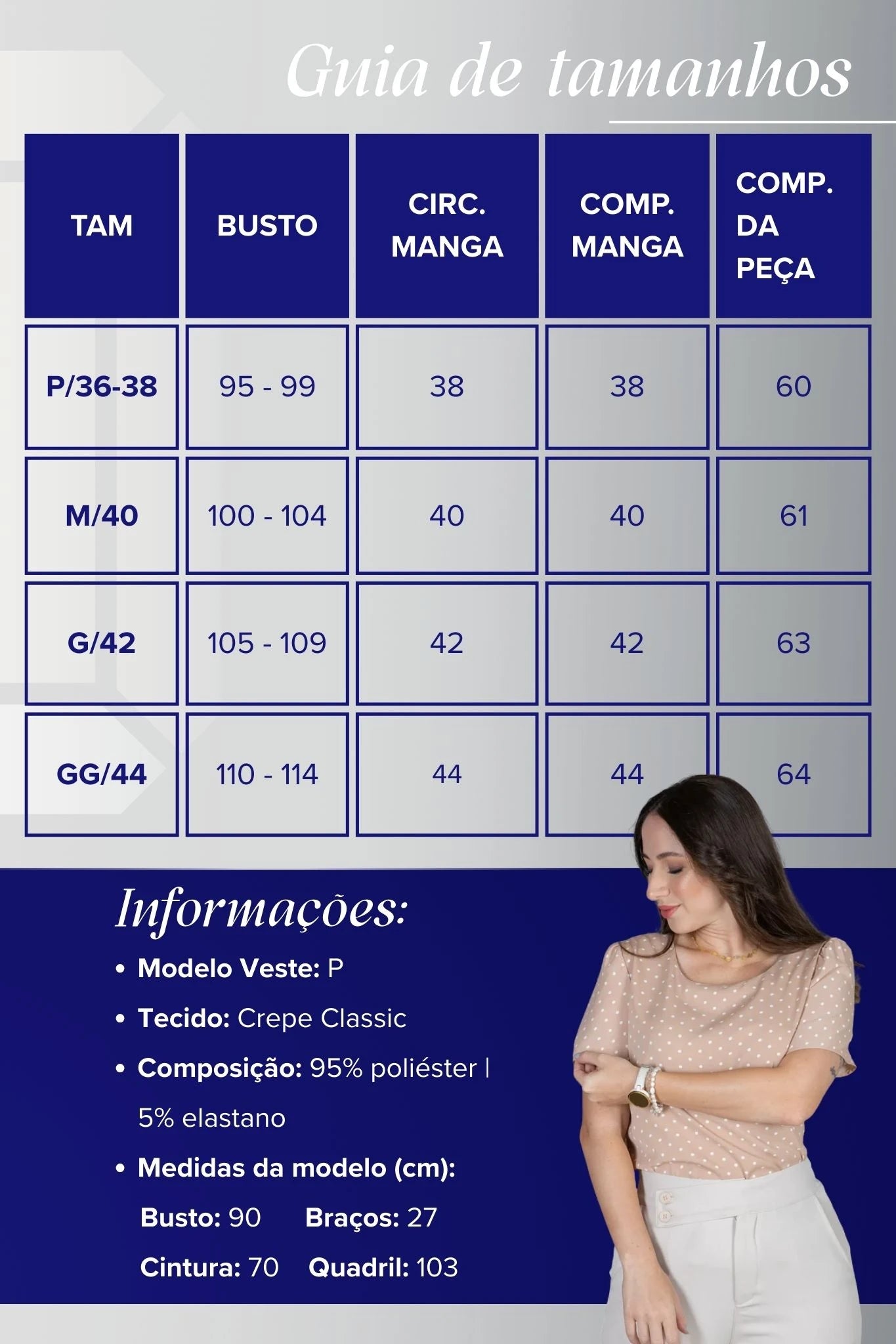 Blusa Manga Curta em Crepe Classic com Estampa Poá Ester Rosê