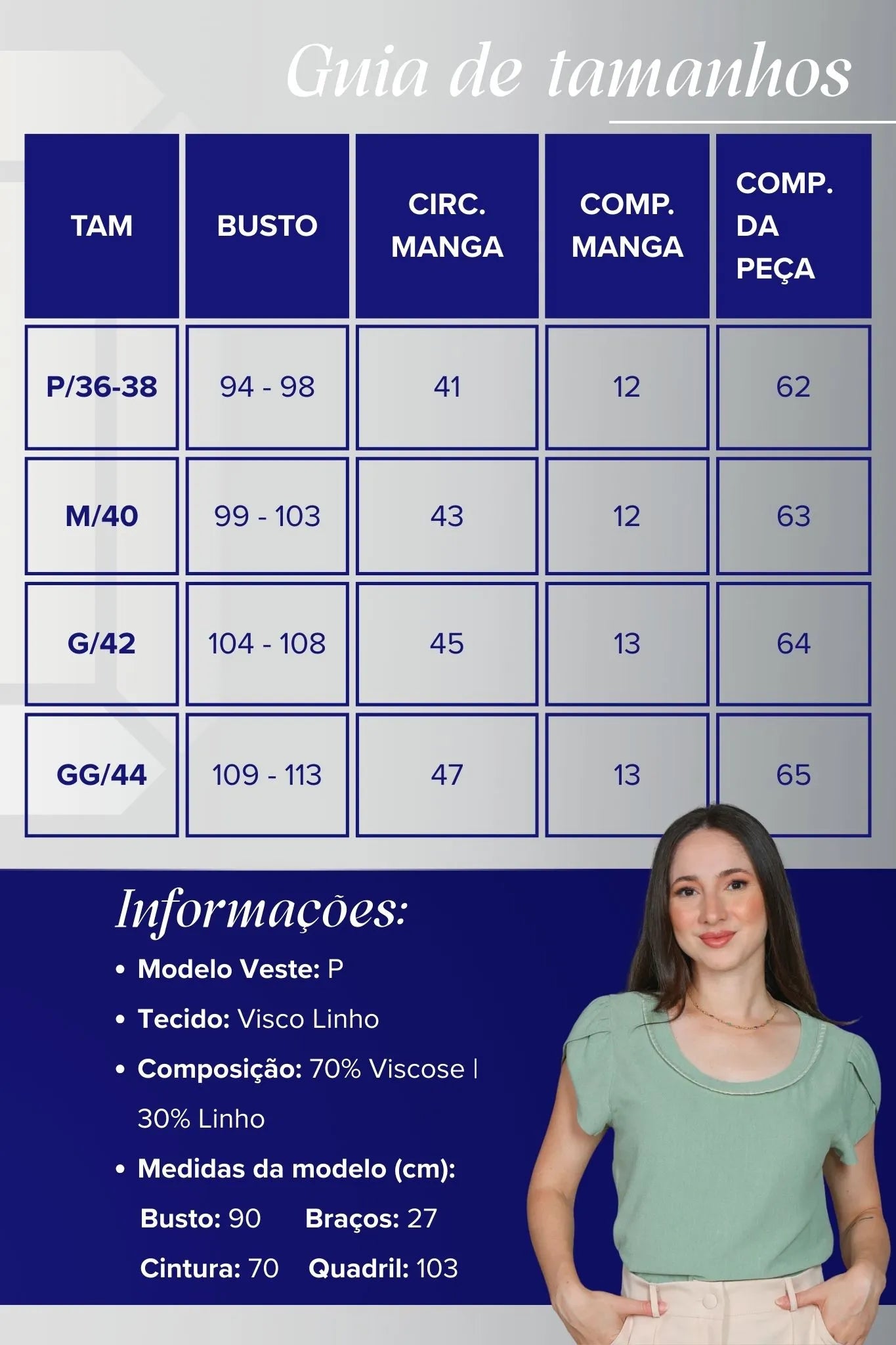 Blusa Manga Curta Transpassada Visco Linho Detalhe Colo Fabiana Verde