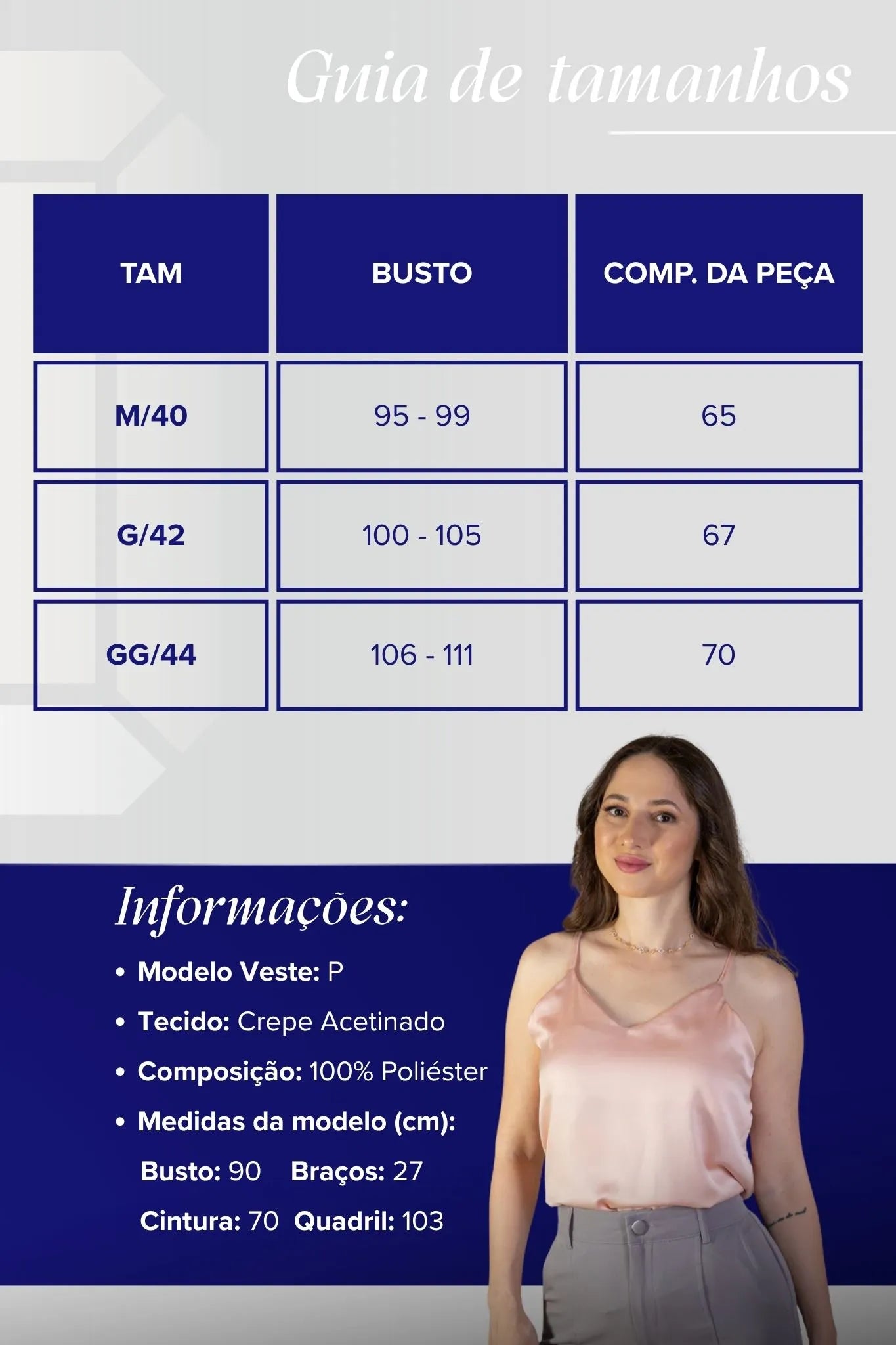 Blusa Regata Decote "V" Acetinada Fernanda Torres Rosa