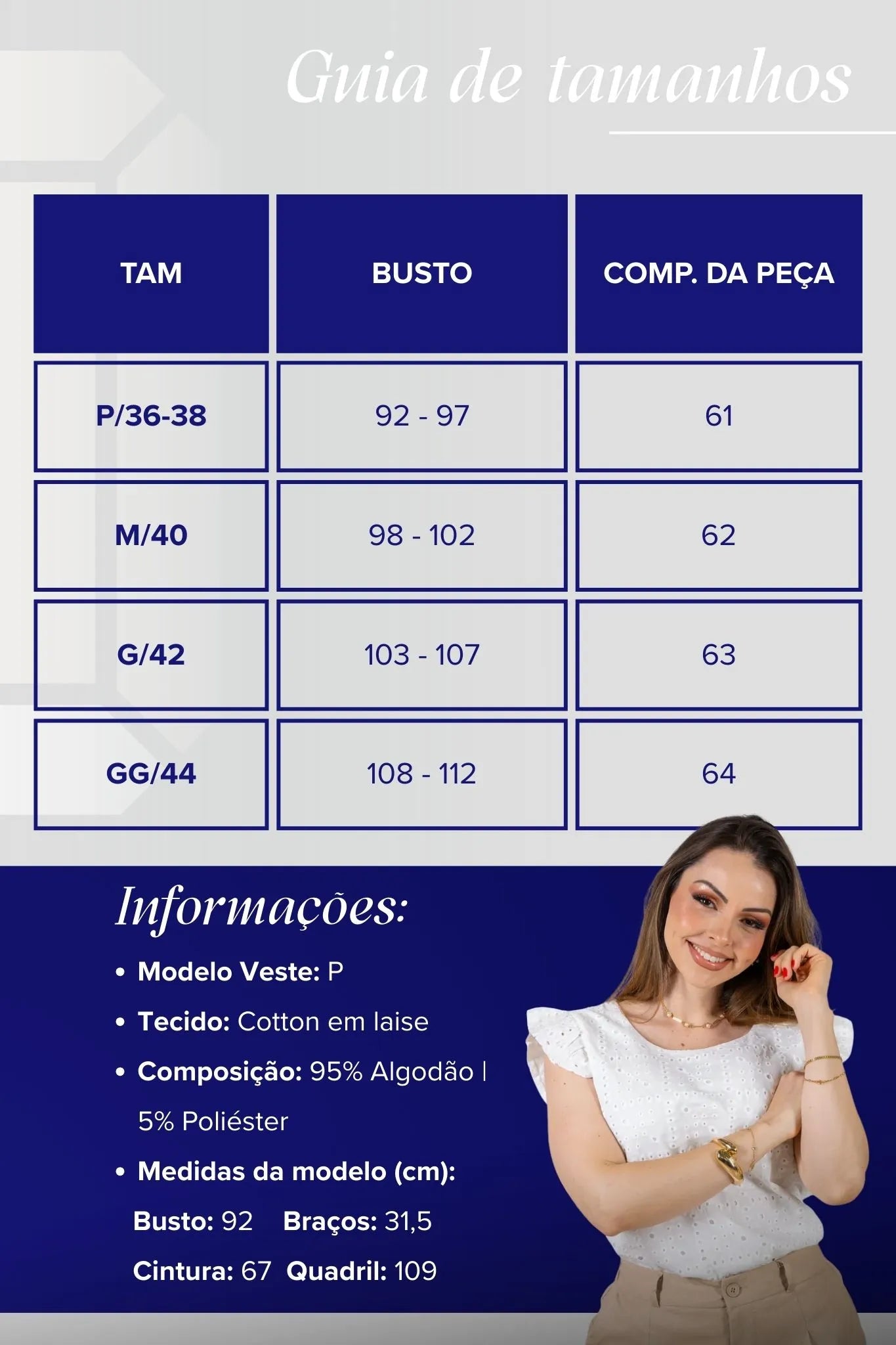 Regata Babados Cotton Em Laise Gabriela Branca