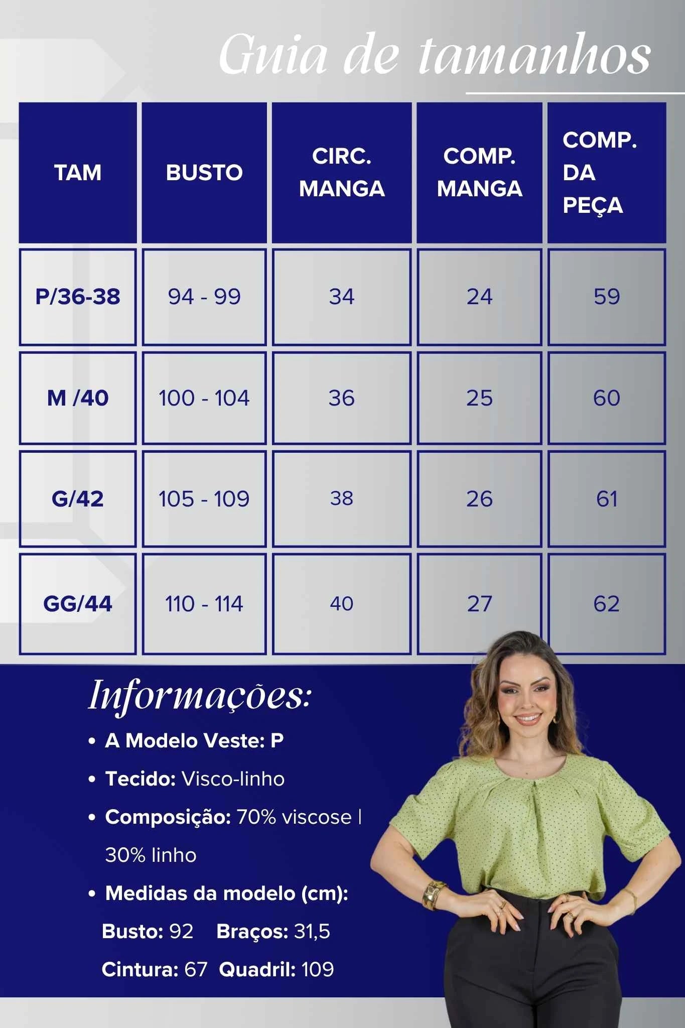 Blusa Manga Curta em Visco-linho e Colo em Pregas Estampa Poá Giovana Verde