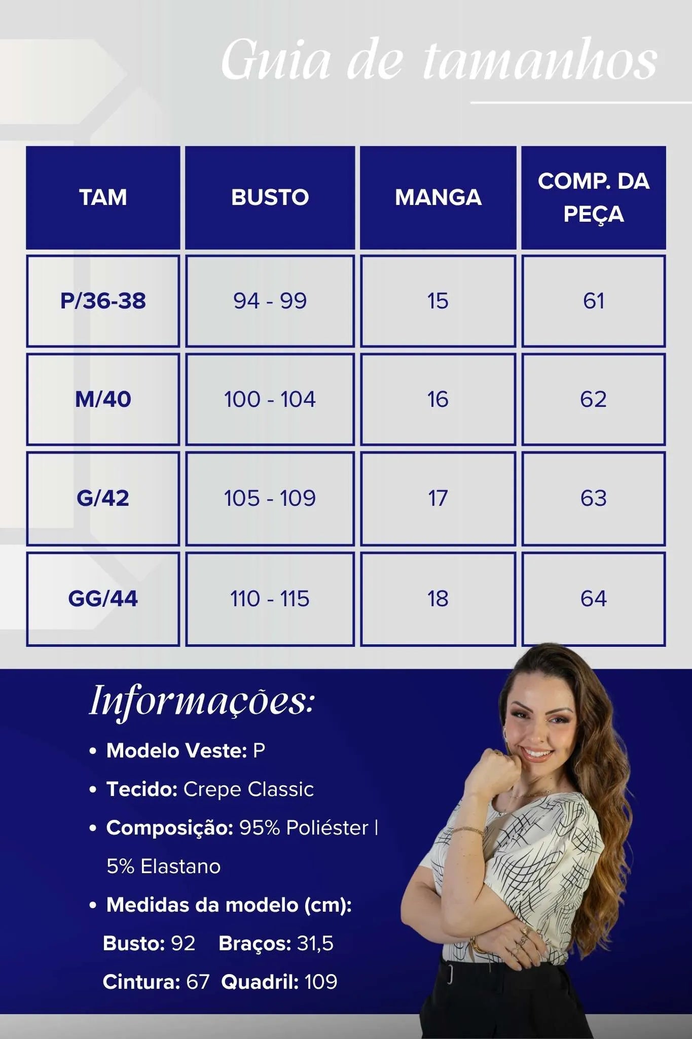 Blusa Manga Curta Transpassada Crepe Classic Gisele Estampada Creme