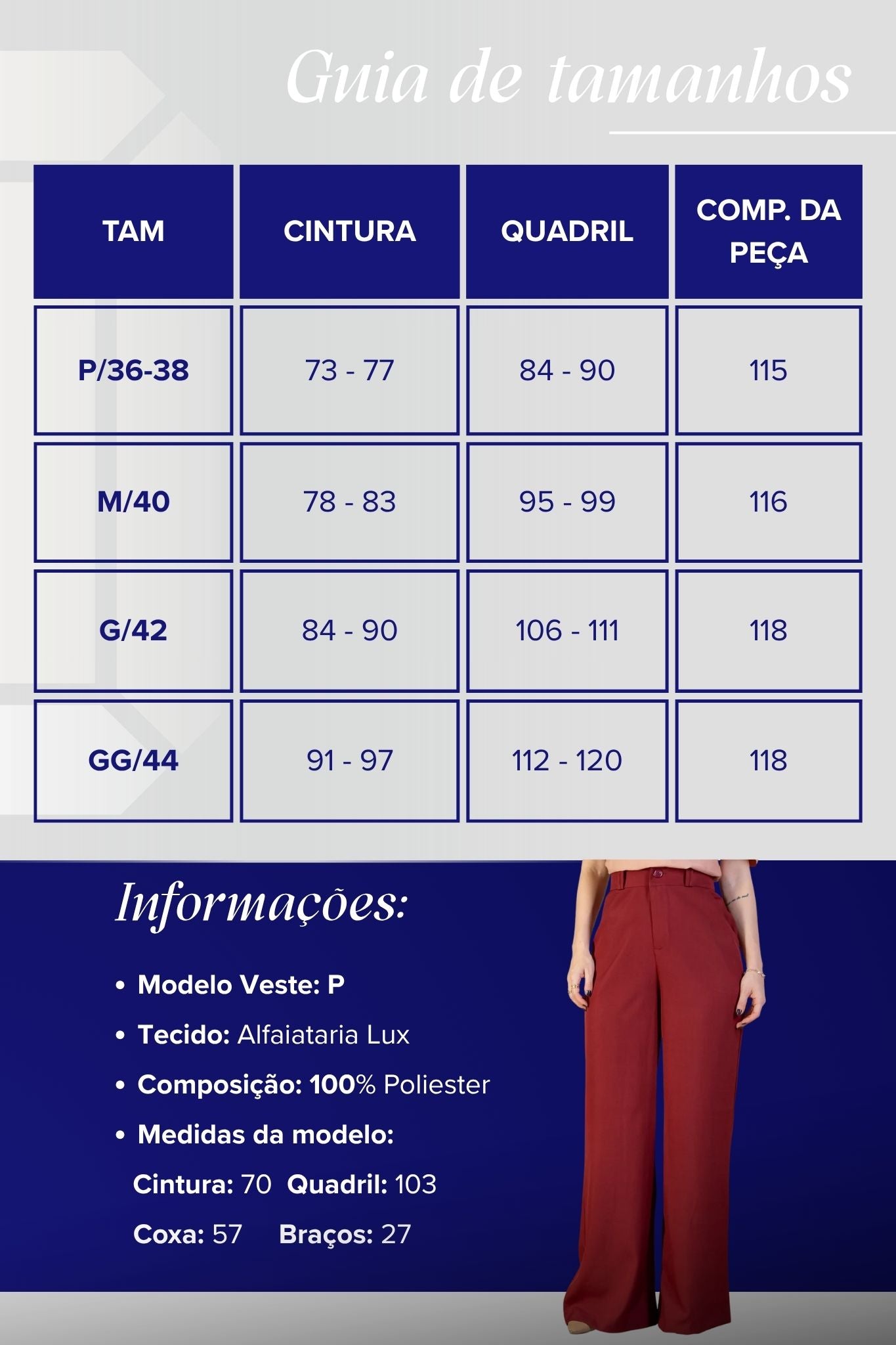 Calça Pantalona Alfaiataria Lux Detalhe Passador Grazi Massafera Marsala