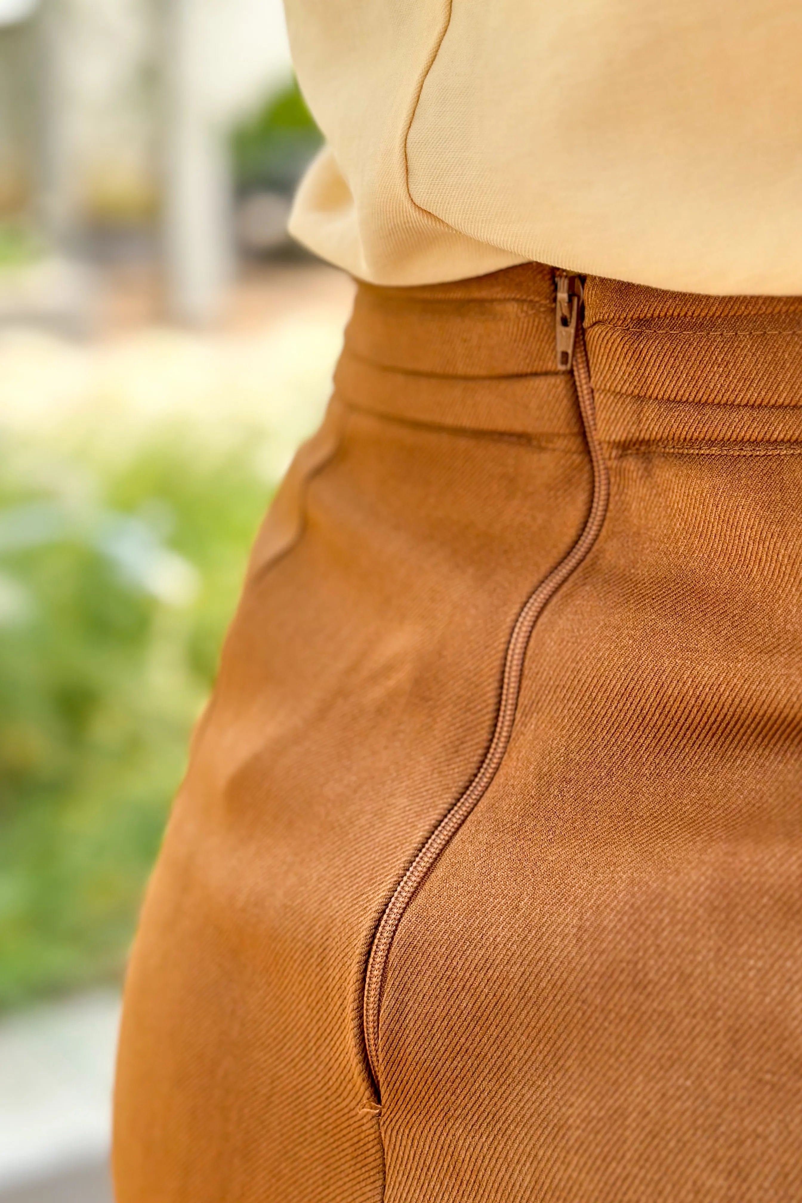 Short Detalhe Botões Cós Nicole Marrom