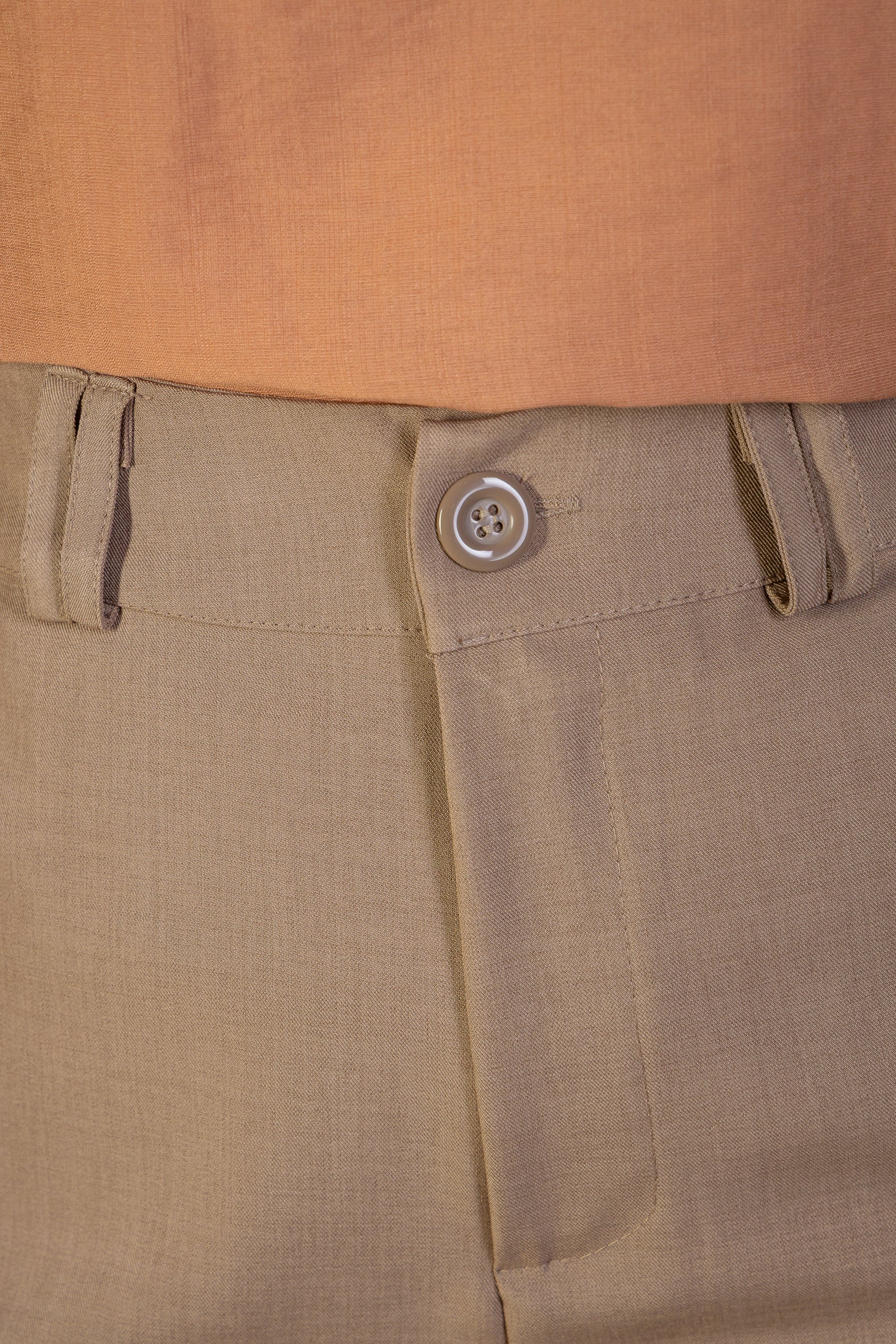 Calça Pantalona Alfaiataria Lux Detalhe Passador Grazi Massafera Bege