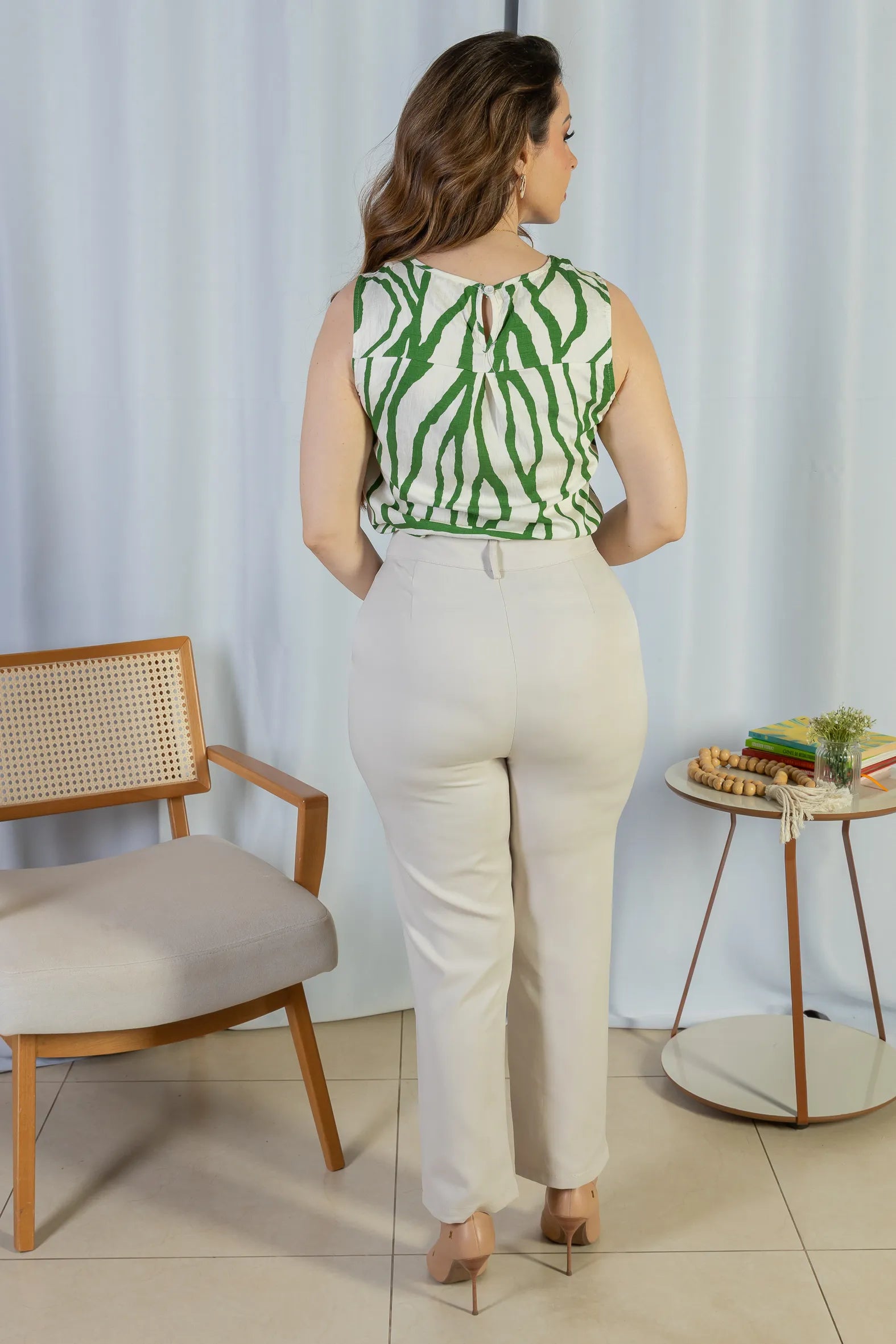 Regata Pregas Colo Visco Brise Valquíria Estampada Verde