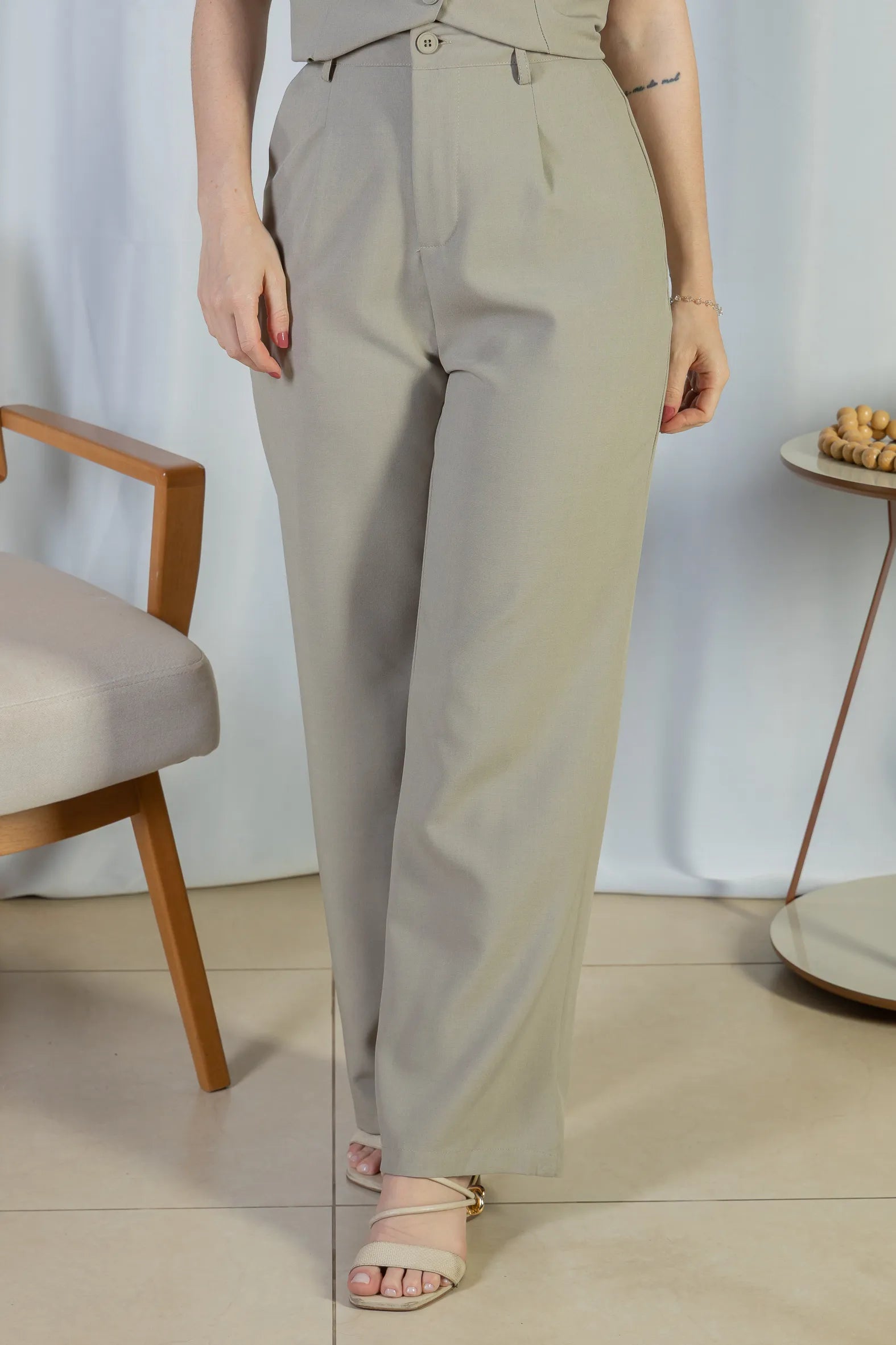 Calça Pantalona Alfaiataria Livia Verde