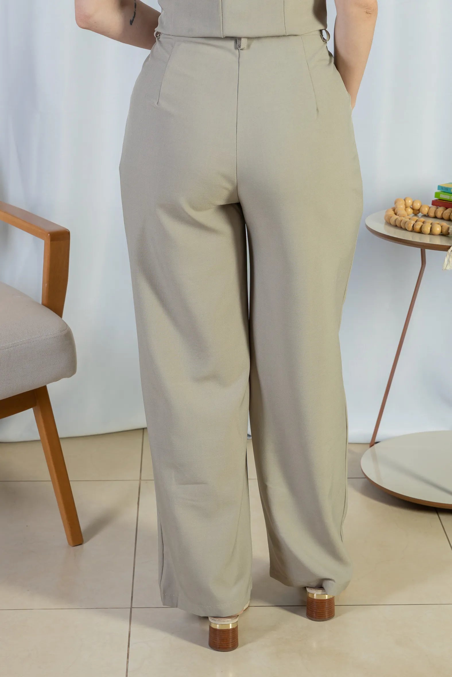 Calça Pantalona Alfaiataria Livia Verde