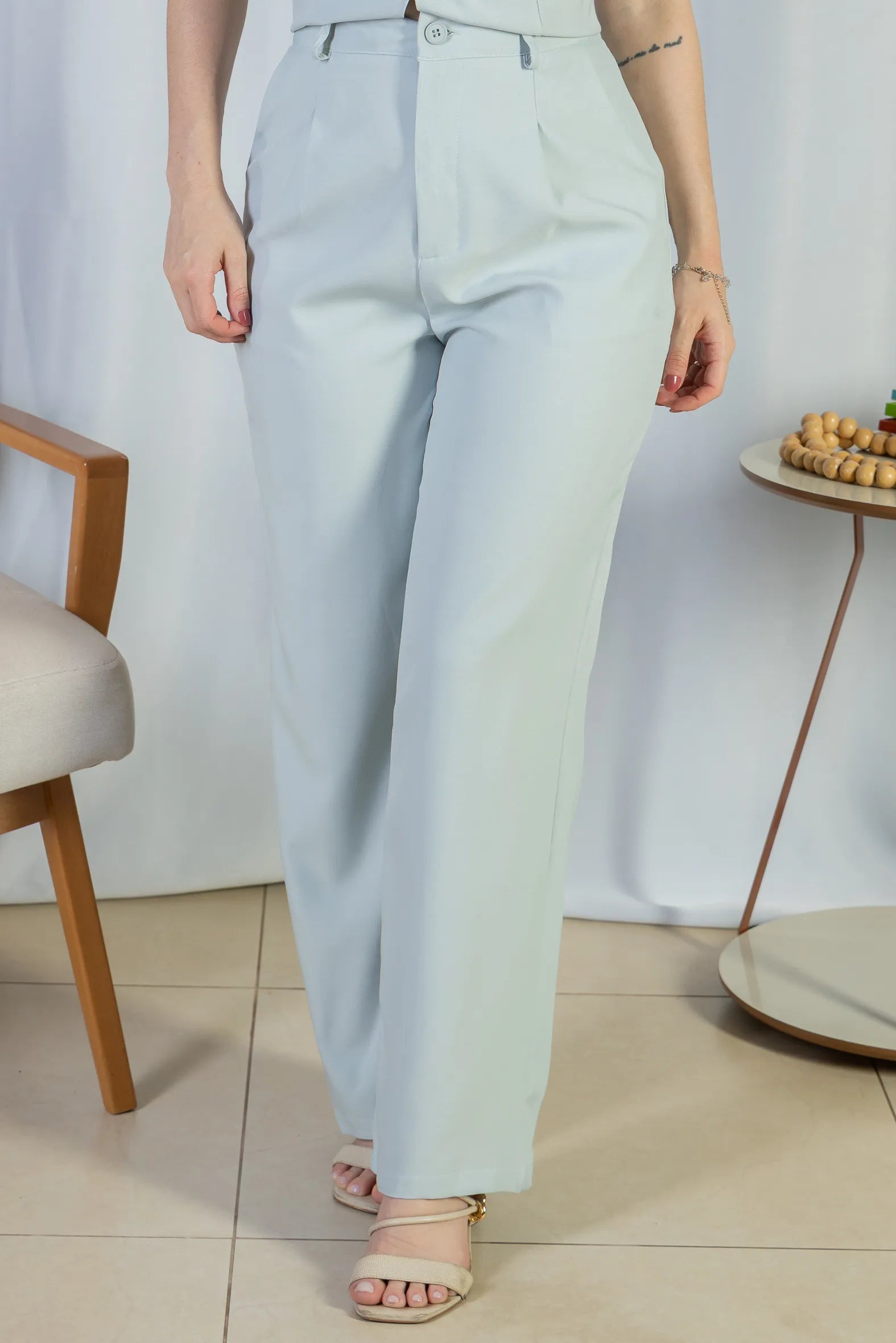 Calça Pantalona Alfaiataria Livia Azul