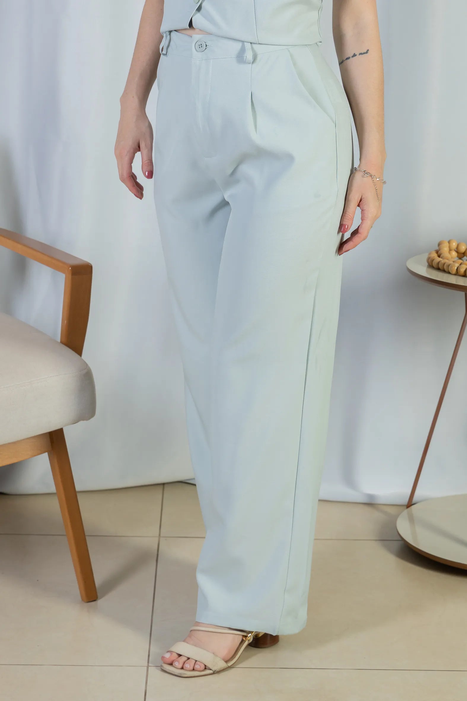 Calça Pantalona Alfaiataria Livia Azul