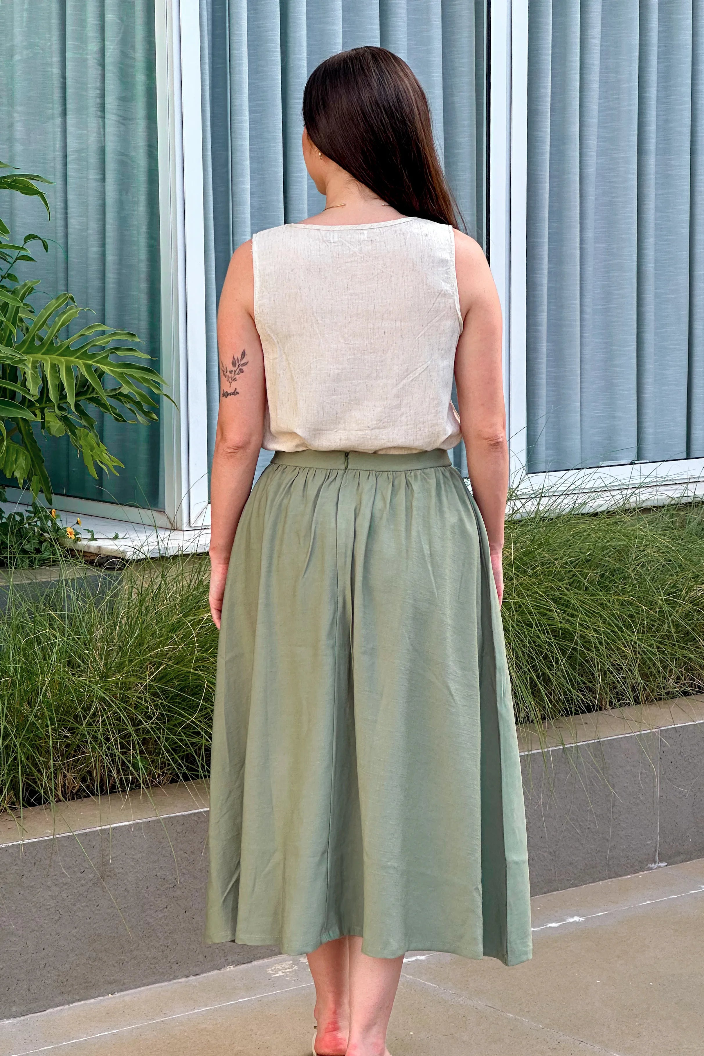 Saia Midi Samanta Verde