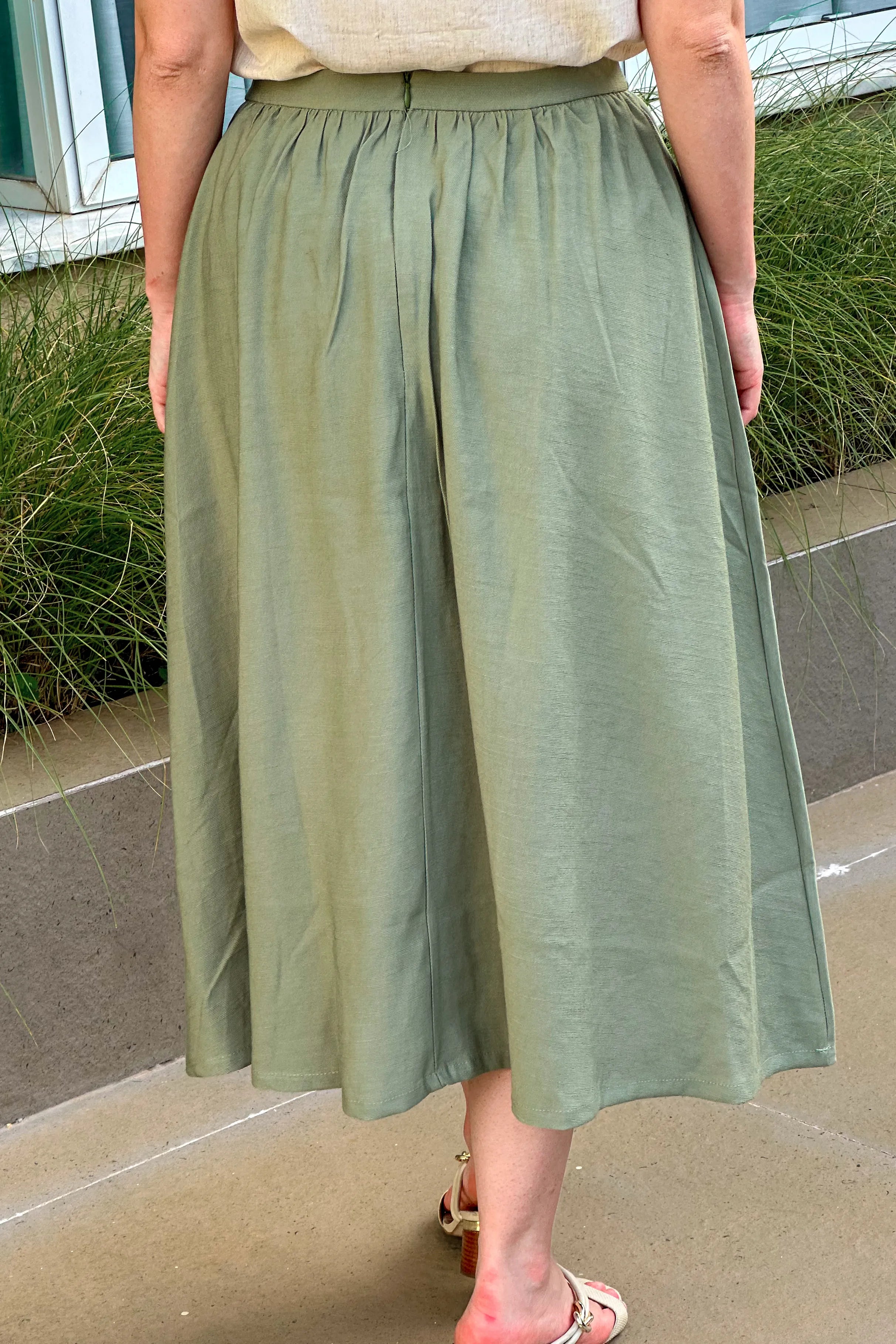 Saia Midi Samanta Verde